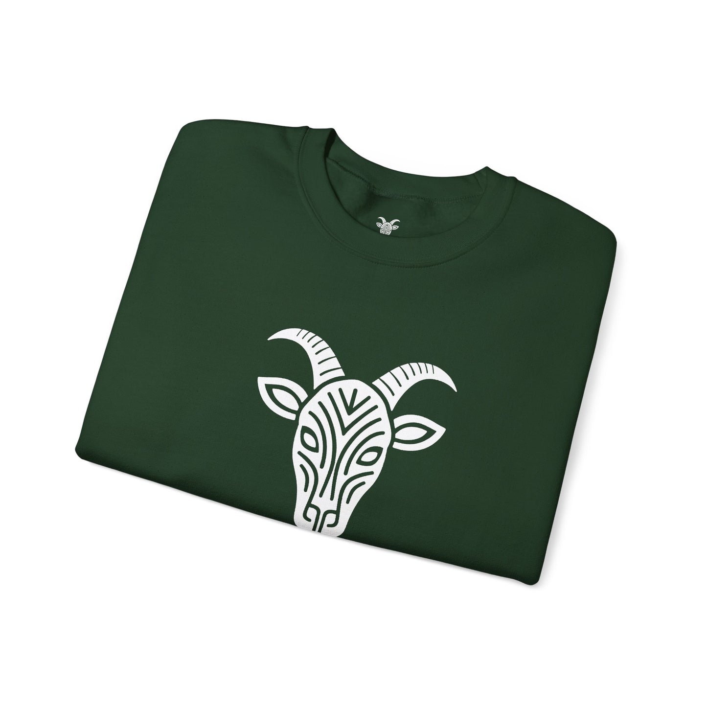 Felpa Unisex TRUCUTU con Simbolo della Capra – Stile Boho Festival | Regalo per Amanti della Natura | Morbida e Comoda