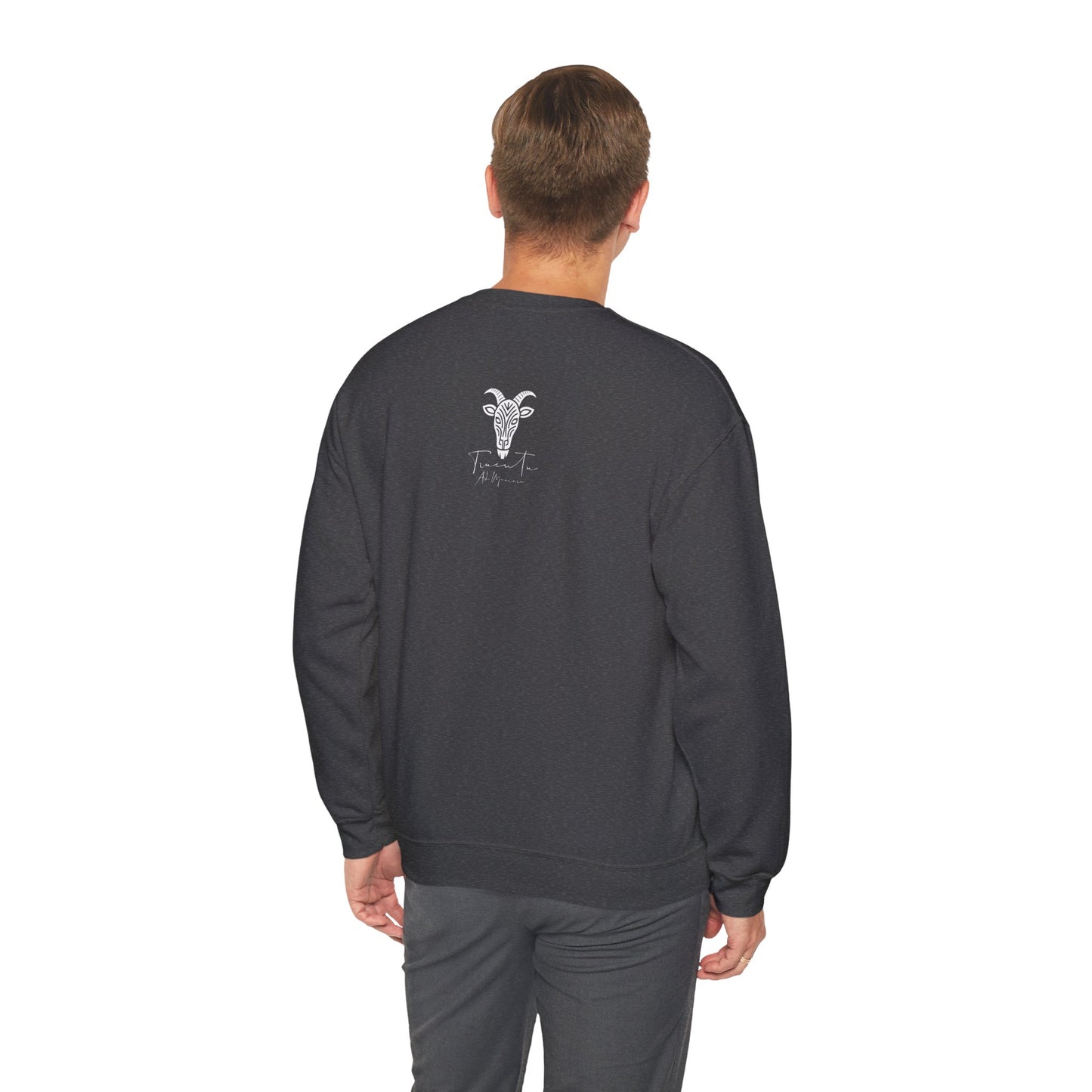 Felpa Unisex TRUCUTU con Simbolo della Capra – Stile Boho Festival | Regalo per Amanti della Natura | Morbida e Comoda