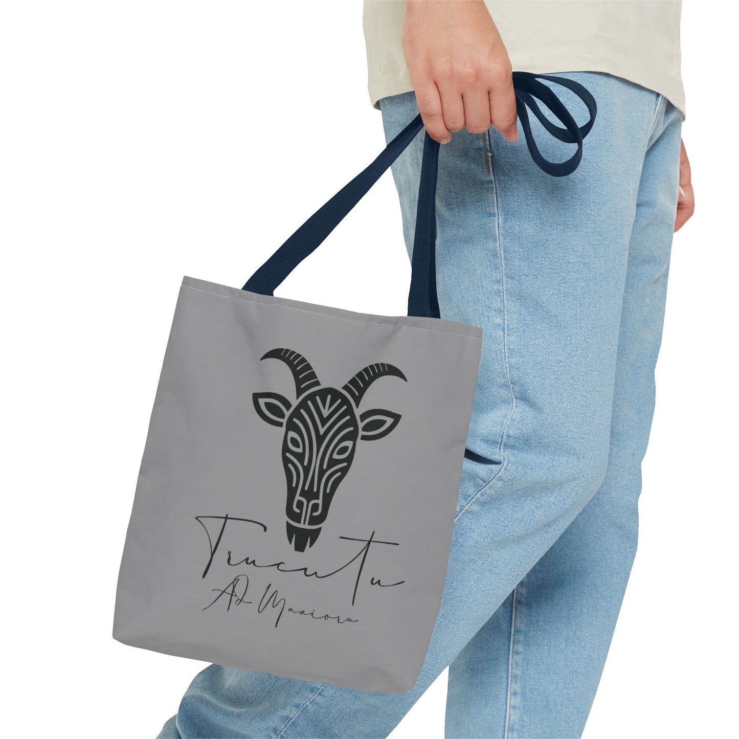 Borsa Tote TRUCUTU con Capra Tribale – Shopper Ecologica, Stile Boho Chic, Idea Regalo per Amanti degli Animali