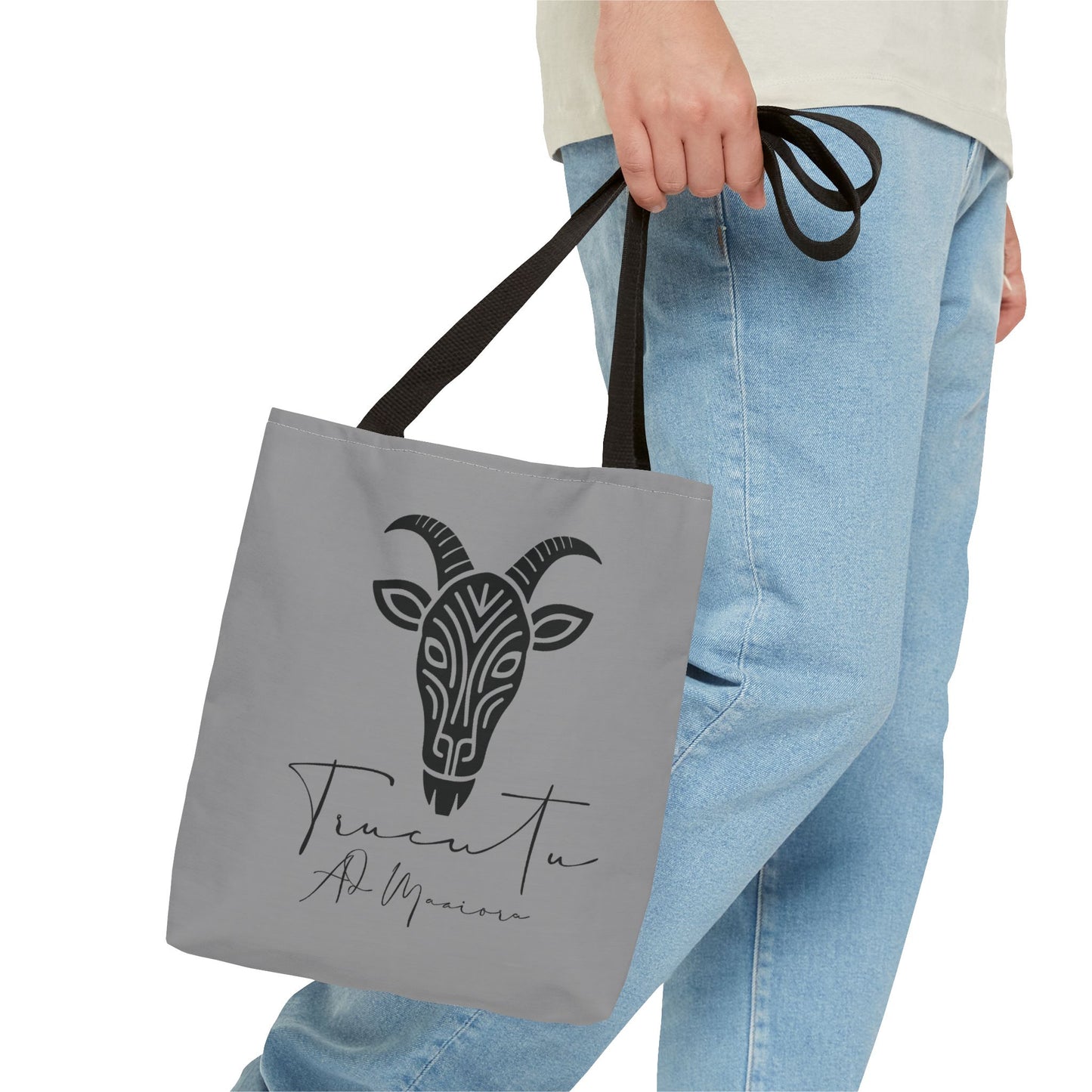 Borsa Tote TRUCUTU con Capra Tribale – Shopper Ecologica, Stile Boho Chic, Idea Regalo per Amanti degli Animali