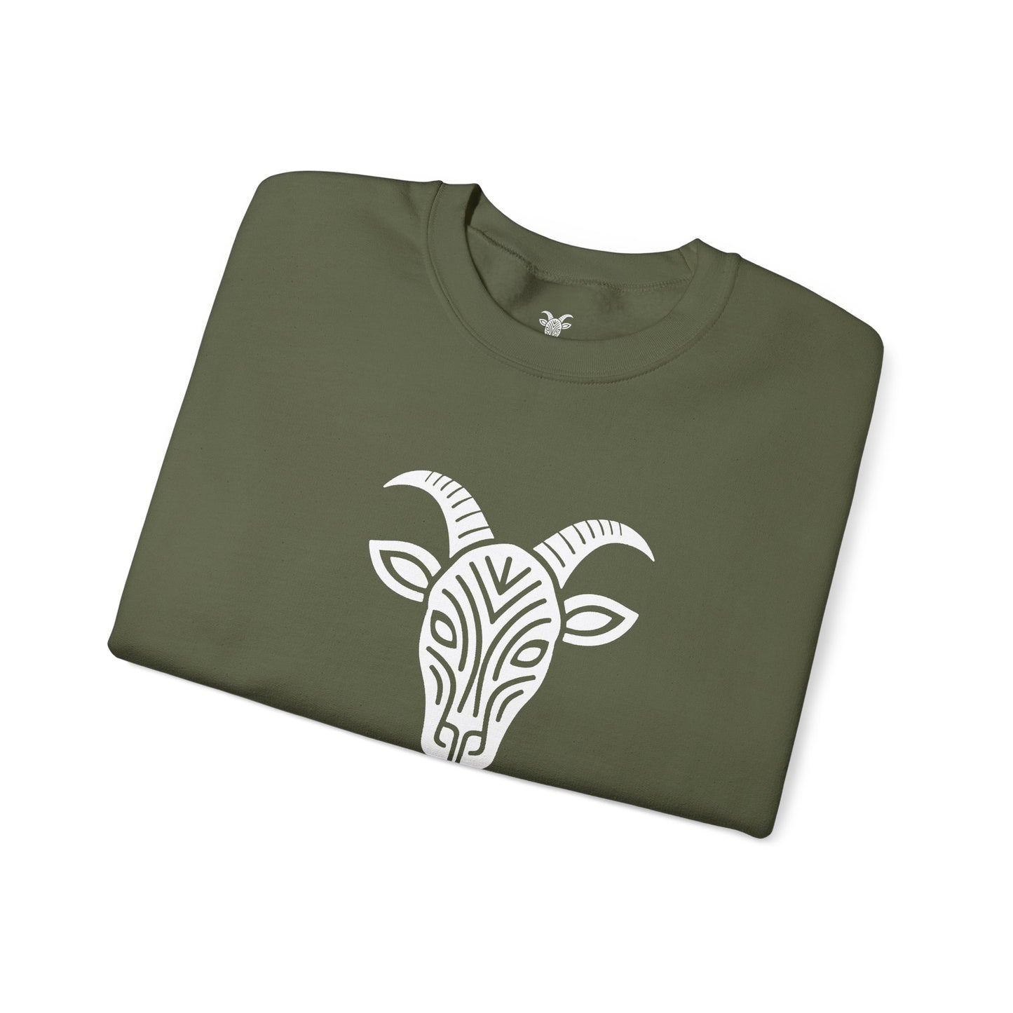 Felpa Unisex TRUCUTU con Simbolo della Capra – Stile Boho Festival | Regalo per Amanti della Natura | Morbida e Comoda