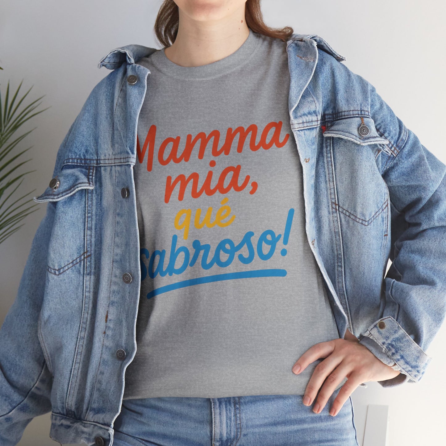 TRUCUTU “Deliciously Fun” Unisex Heavy Cotton Tee – Mamma mia, qué sabroso! | Perfect for Foodies, Casual Wear, Summer Parties & Gifts