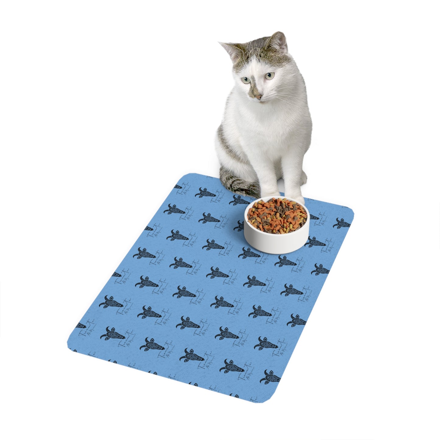 Tappetino Ciotola per Animali TRUCUTU – Antiscivolo 30x45 cm, Minimal per Cani e Gatti | Accessorio Moderno per la Casa