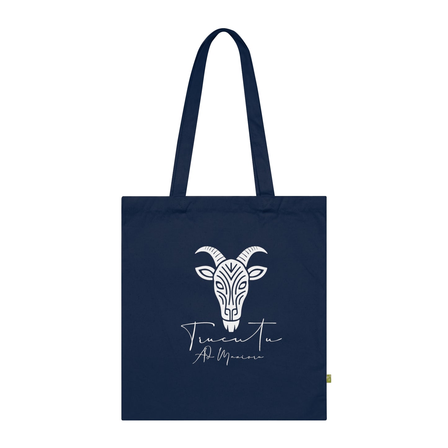 Borsa in Tela con Design Capra TRUCUTU – Stile Boho in Nero, Rosso e French Navy, Shopper Eco-Friendly, Idea Regalo per Amanti degli Animali e Moda Sostenibile