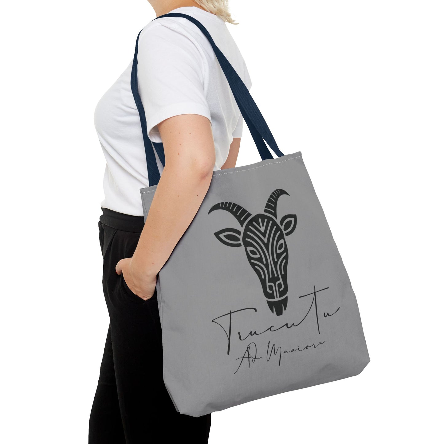 Borsa Tote TRUCUTU con Capra Tribale – Shopper Ecologica, Stile Boho Chic, Idea Regalo per Amanti degli Animali