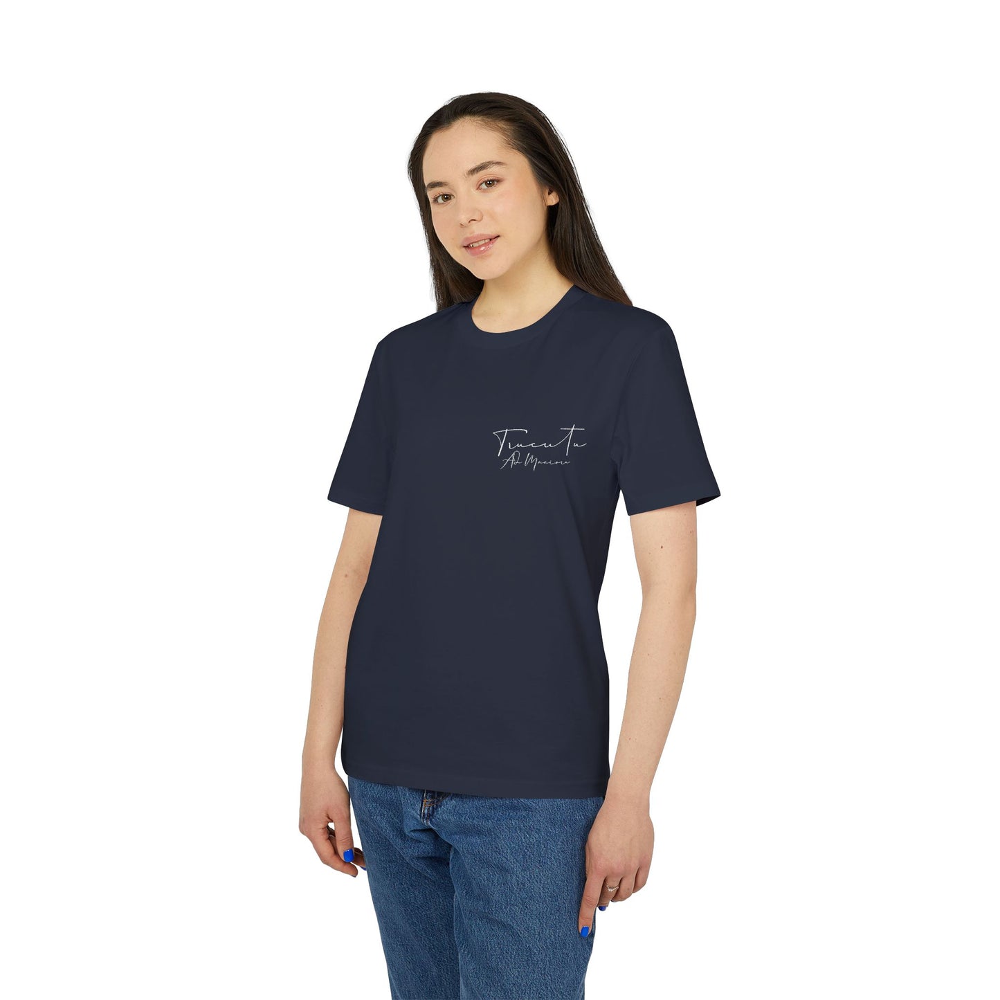TRUCUTU Unisex T-Shirt – Casual Cotton Logo Shirt with Back Print & Front Signature | Everyday Streetwear Tee