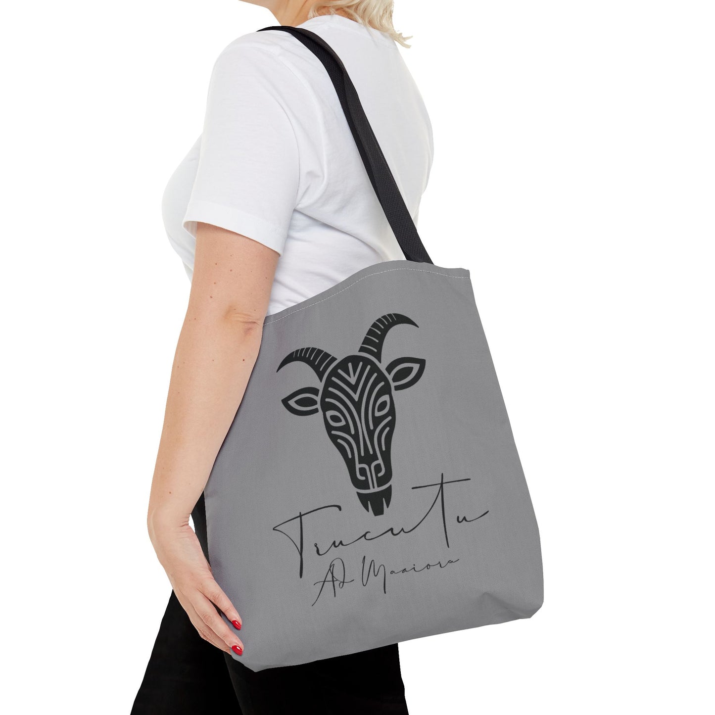 Borsa Tote TRUCUTU con Capra Tribale – Shopper Ecologica, Stile Boho Chic, Idea Regalo per Amanti degli Animali