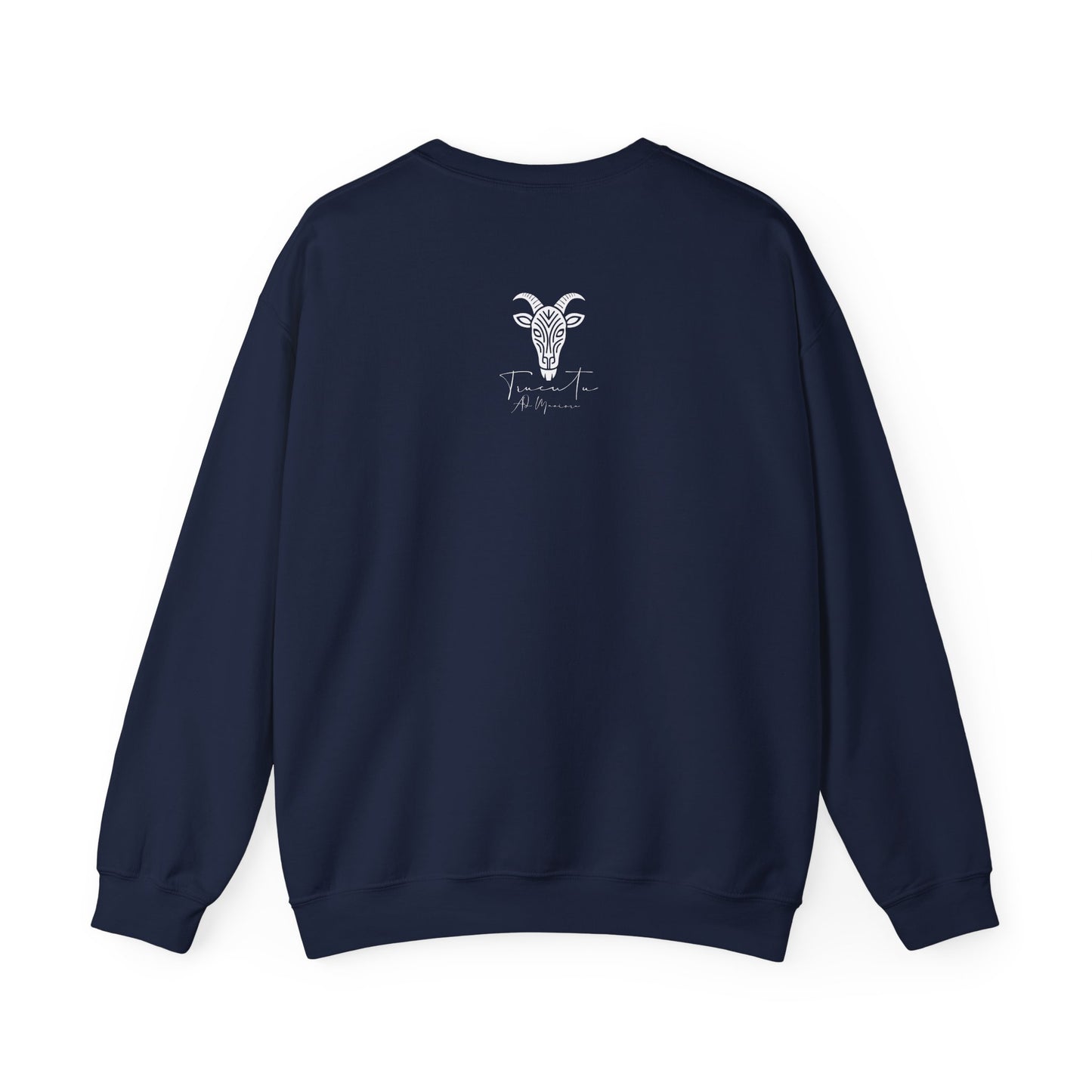 Felpa Unisex TRUCUTU con Simbolo della Capra – Stile Boho Festival | Regalo per Amanti della Natura | Morbida e Comoda