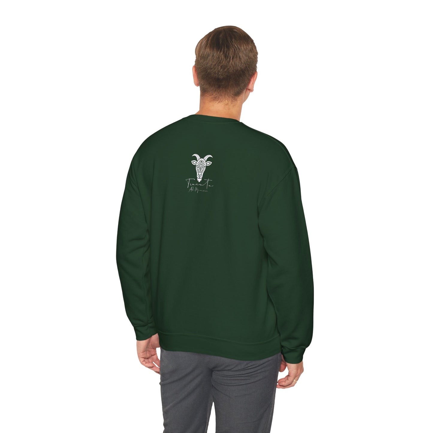 Felpa Unisex TRUCUTU con Simbolo della Capra – Stile Boho Festival | Regalo per Amanti della Natura | Morbida e Comoda