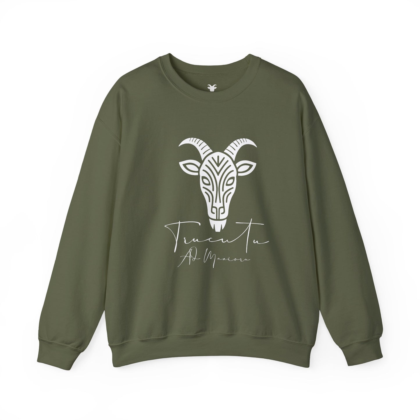 Felpa Unisex TRUCUTU con Simbolo della Capra – Stile Boho Festival | Regalo per Amanti della Natura | Morbida e Comoda