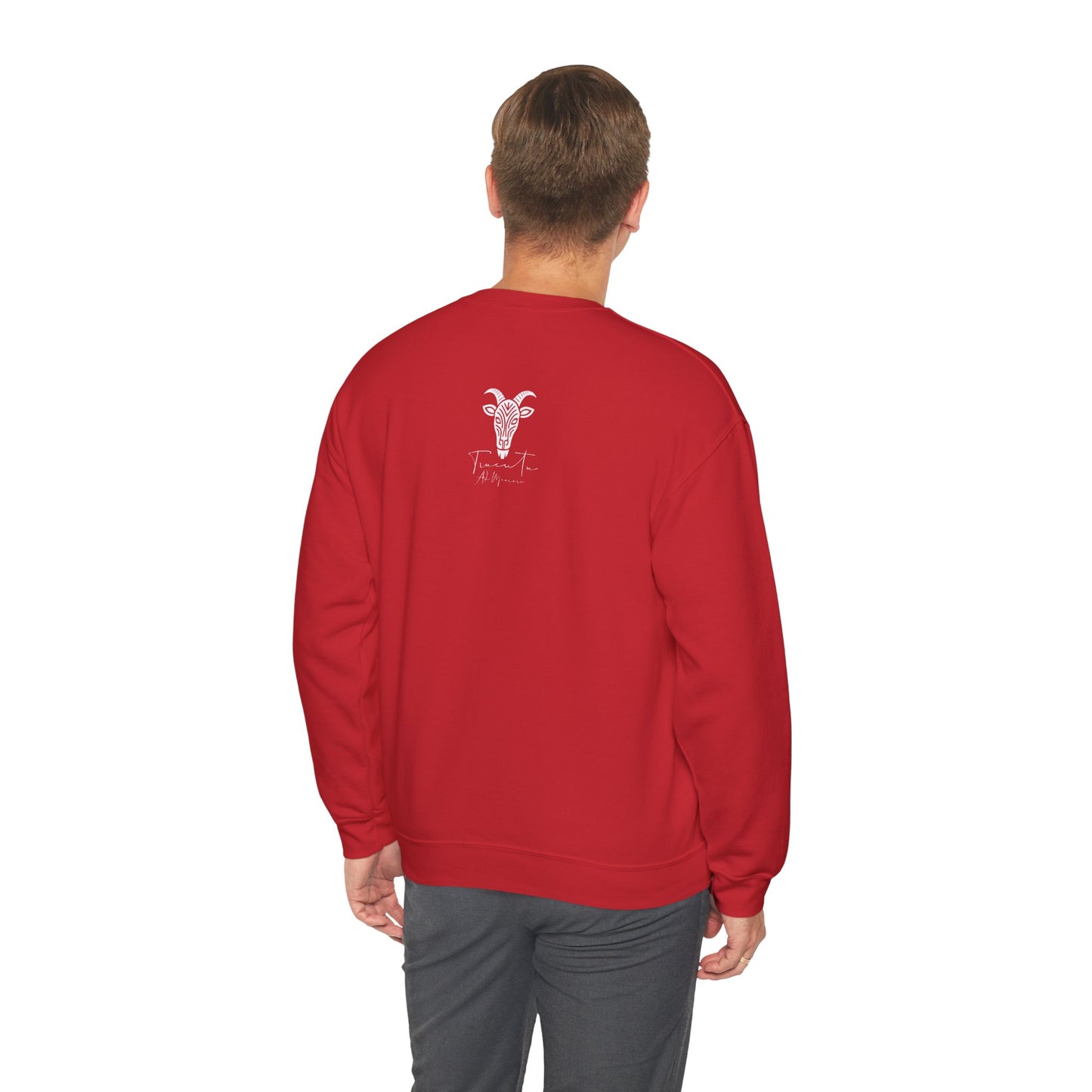 Felpa Unisex TRUCUTU con Simbolo della Capra – Stile Boho Festival | Regalo per Amanti della Natura | Morbida e Comoda