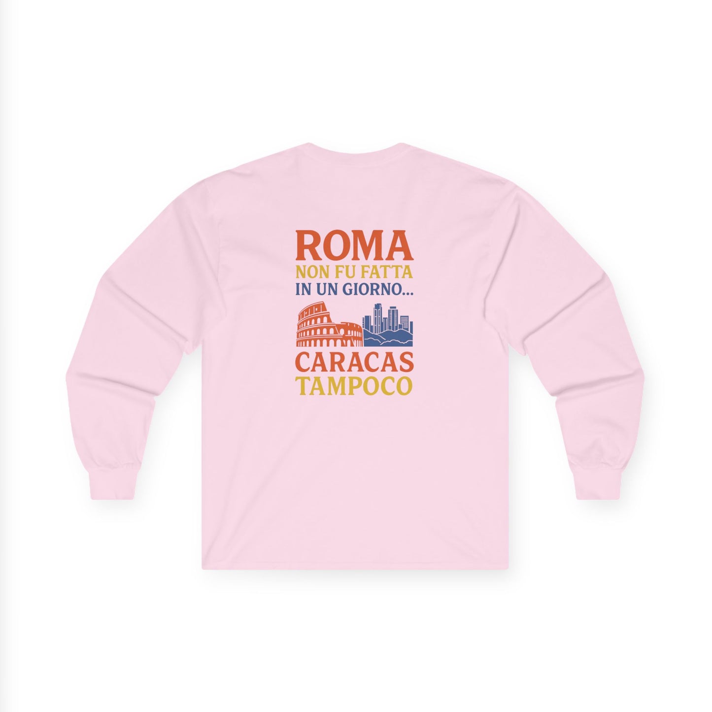 Roma-Inspired Long Sleeve Tee by Trucutu – Unisex Casual Wear, Vacation Apparel, Perfect Gift for Friends and Travel Lovers