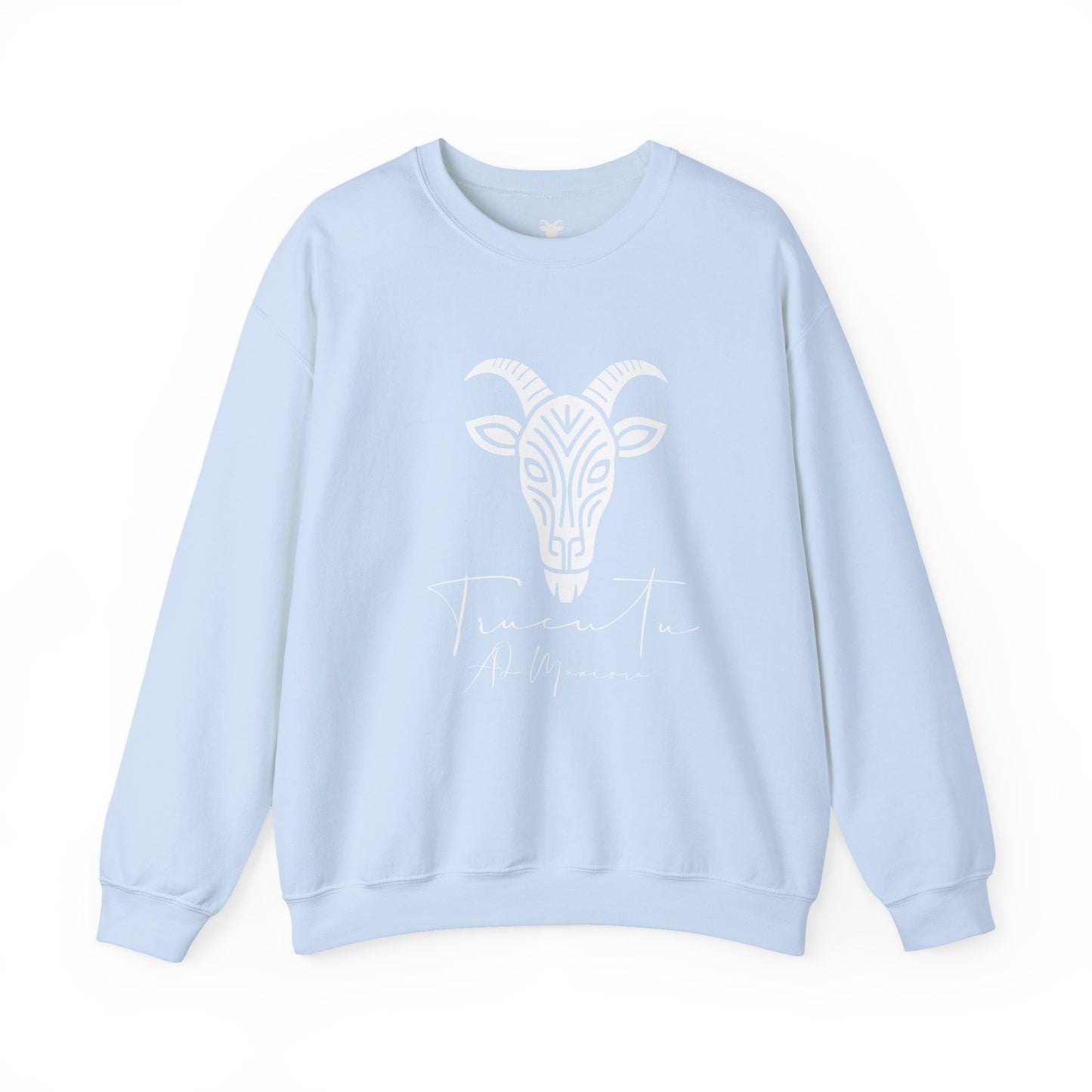 Felpa Unisex TRUCUTU con Simbolo della Capra – Stile Boho Festival | Regalo per Amanti della Natura | Morbida e Comoda