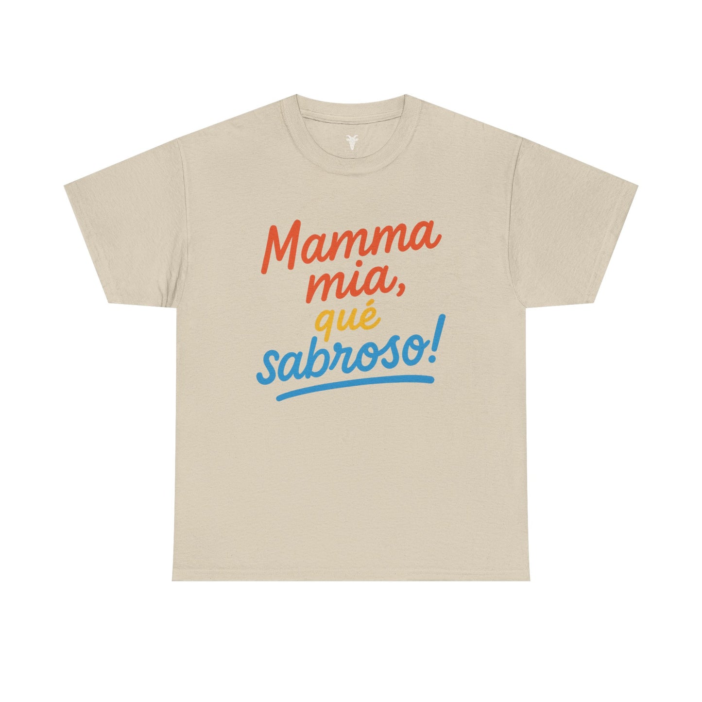 TRUCUTU “Mamma Mia, Qué Sabroso!” Unisex Tee – Funny Foodie Shirt | Casual Wear | Summer Vibes | Gift for Food Lovers | Conversation Starter