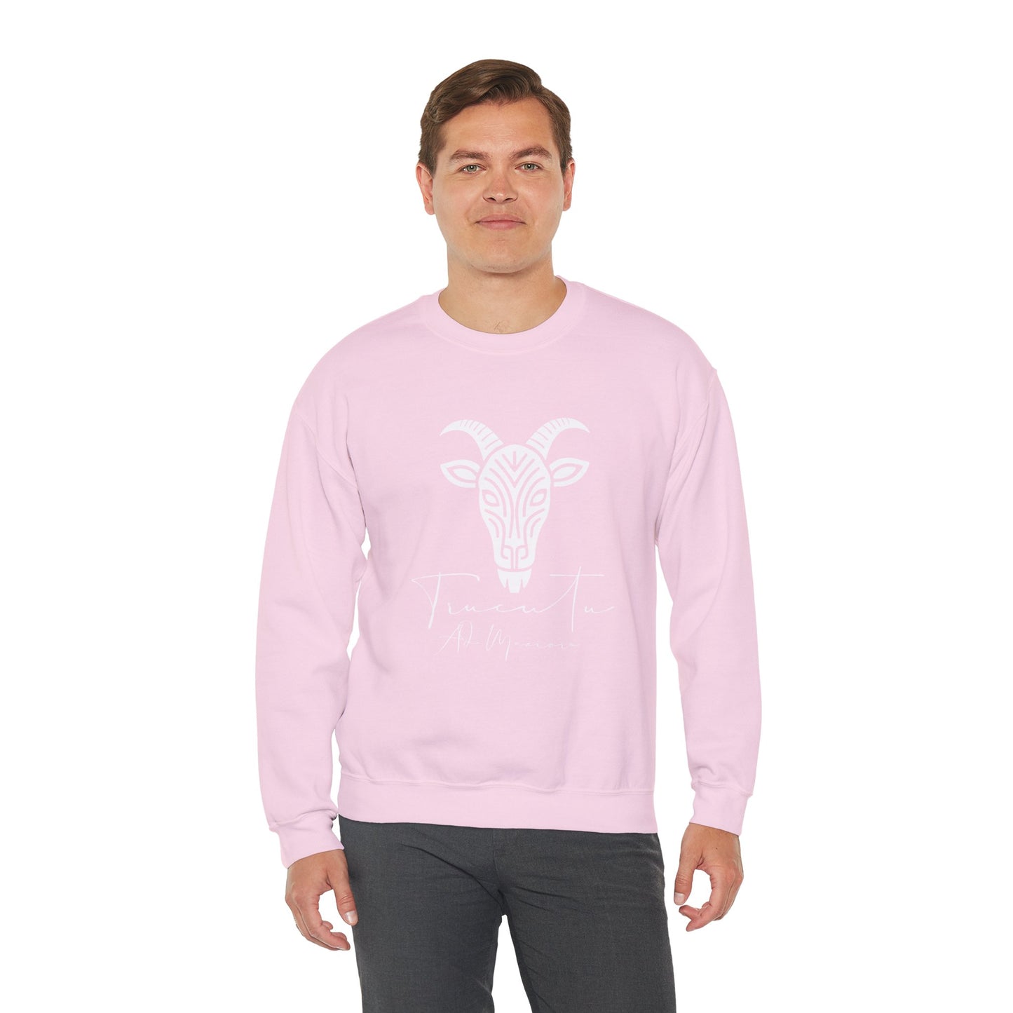 Felpa Unisex TRUCUTU con Simbolo della Capra – Stile Boho Festival | Regalo per Amanti della Natura | Morbida e Comoda