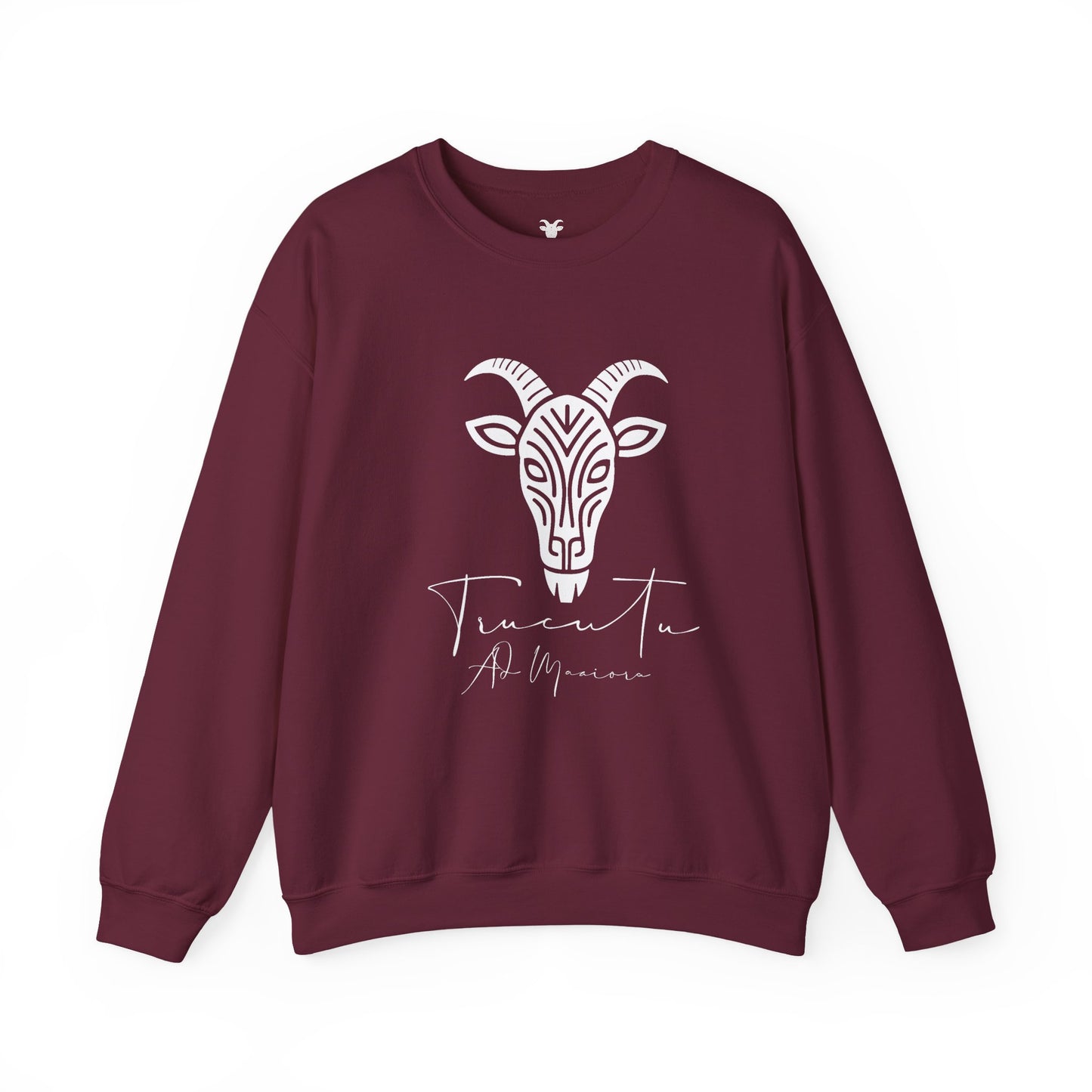 Felpa Unisex TRUCUTU con Simbolo della Capra – Stile Boho Festival | Regalo per Amanti della Natura | Morbida e Comoda