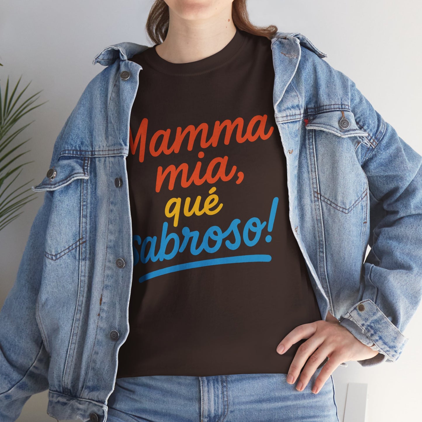 TRUCUTU “Deliciously Fun” Unisex Heavy Cotton Tee – Mamma mia, qué sabroso! | Perfect for Foodies, Casual Wear, Summer Parties & Gifts