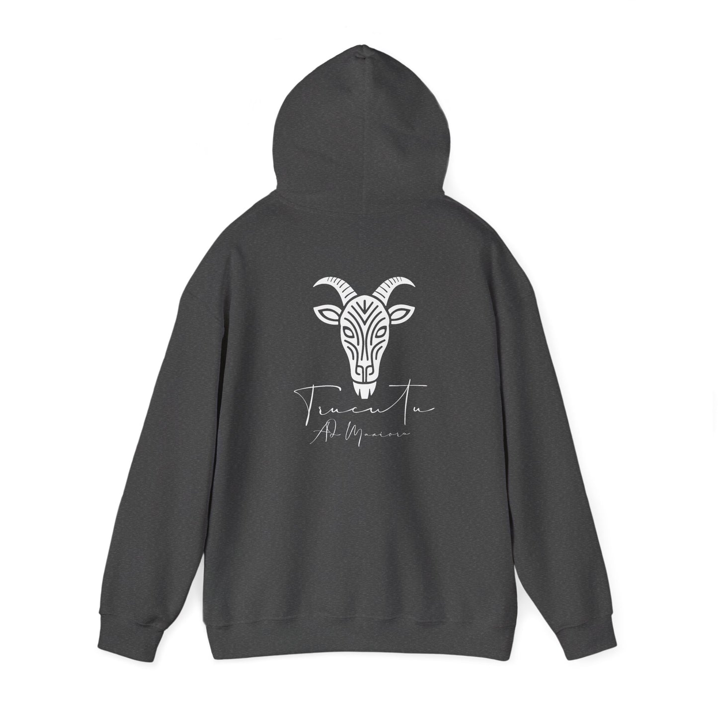 TRUCUTU Logo Hoodie – Unisex Pullover with Goat Emblem | Casual Streetwear | Gift for Animal & Nature Lover