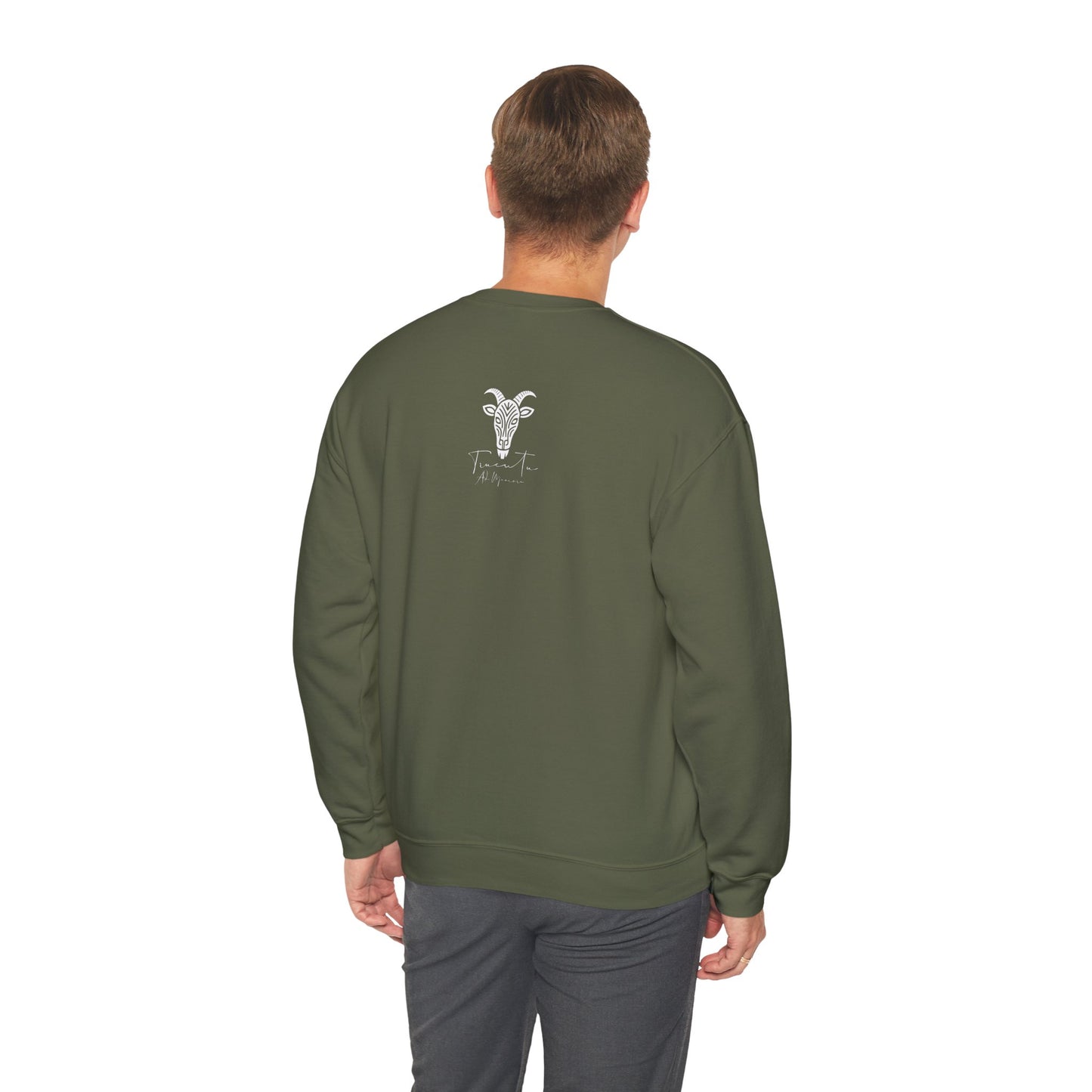 Felpa Unisex TRUCUTU con Simbolo della Capra – Stile Boho Festival | Regalo per Amanti della Natura | Morbida e Comoda