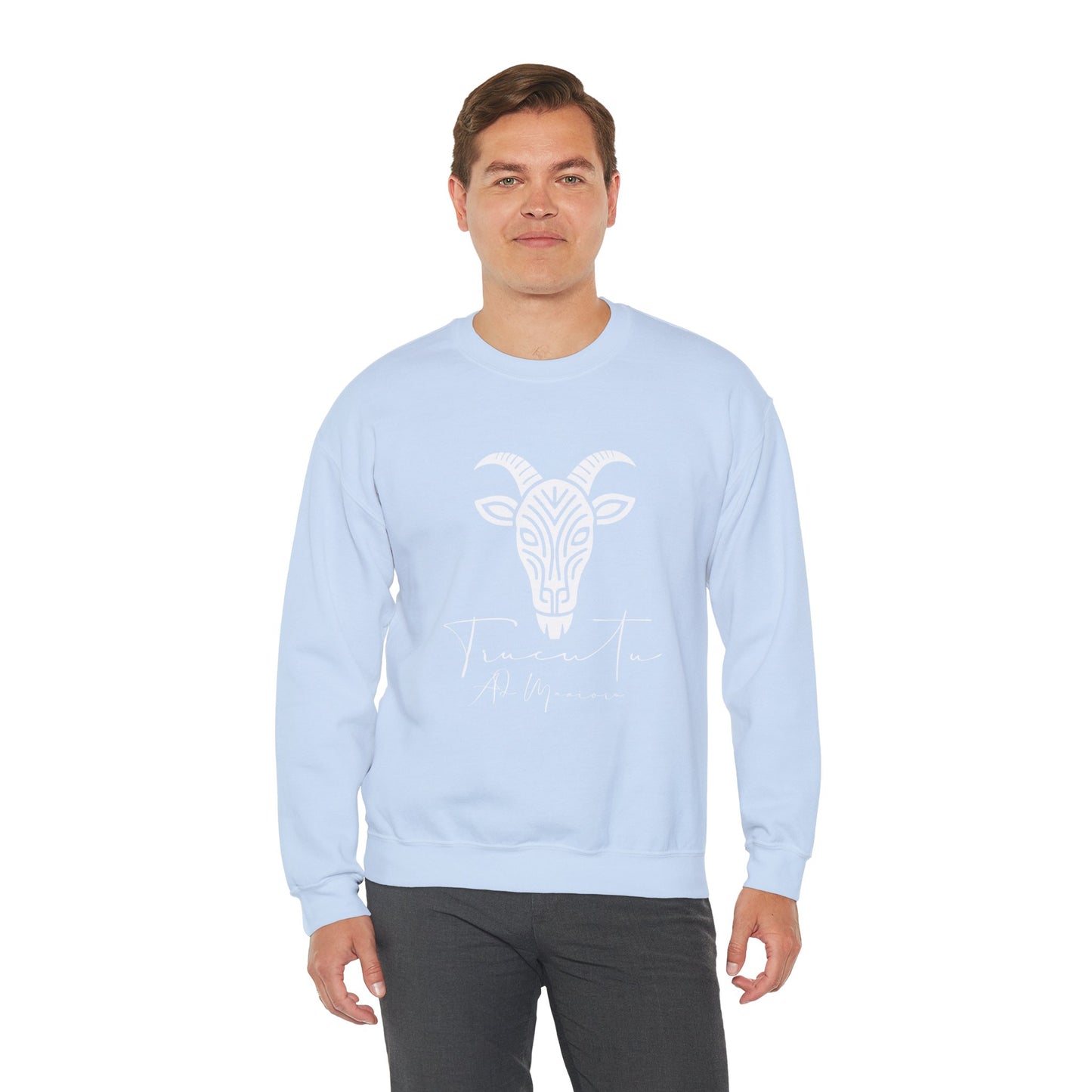 Felpa Unisex TRUCUTU con Simbolo della Capra – Stile Boho Festival | Regalo per Amanti della Natura | Morbida e Comoda