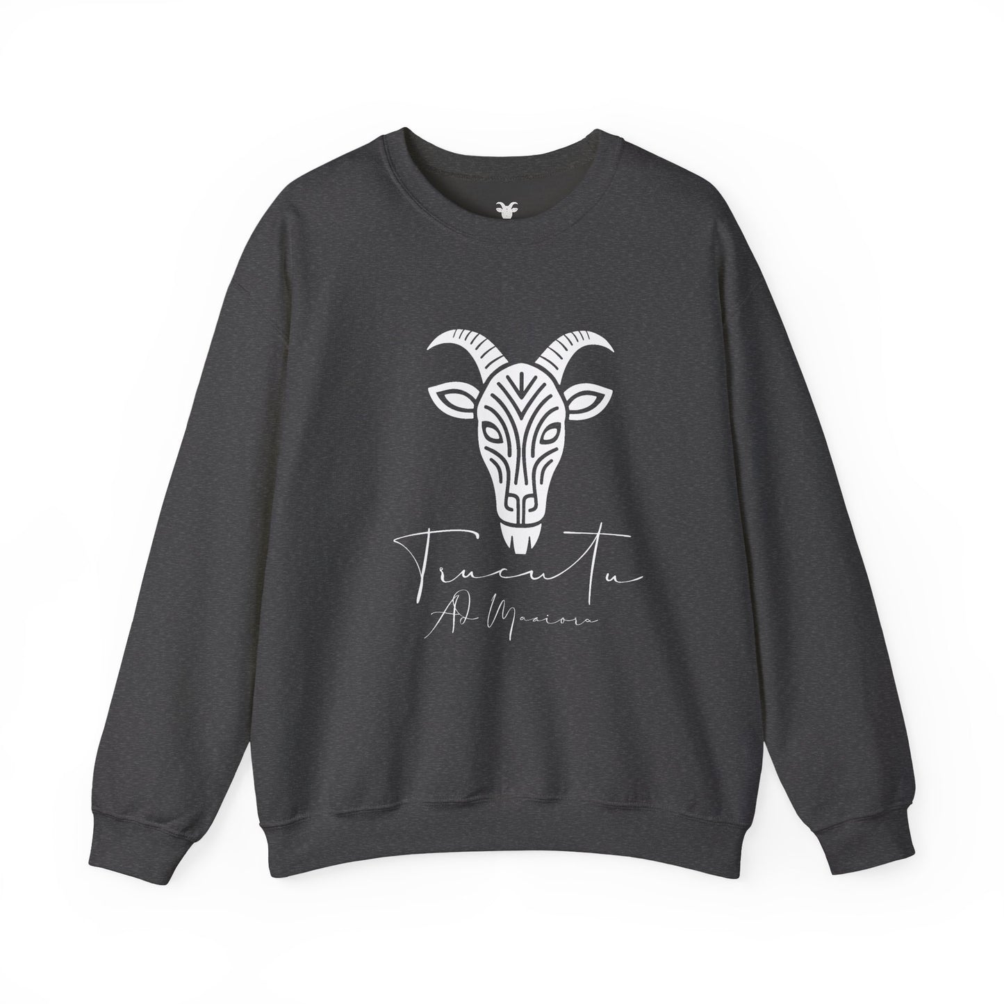 Felpa Unisex TRUCUTU con Simbolo della Capra – Stile Boho Festival | Regalo per Amanti della Natura | Morbida e Comoda