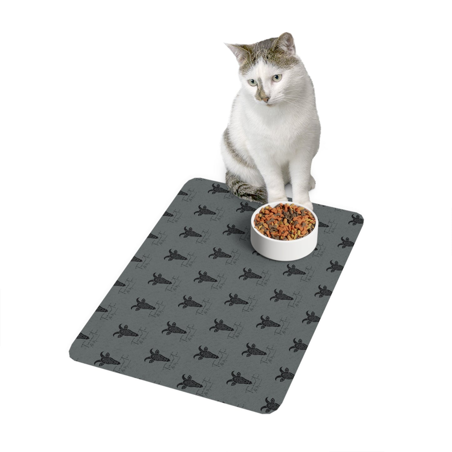 Tappetino Ciotola per Animali TRUCUTU – Antiscivolo 30x45 cm, Minimal per Cani e Gatti | Accessorio Moderno per la Casa