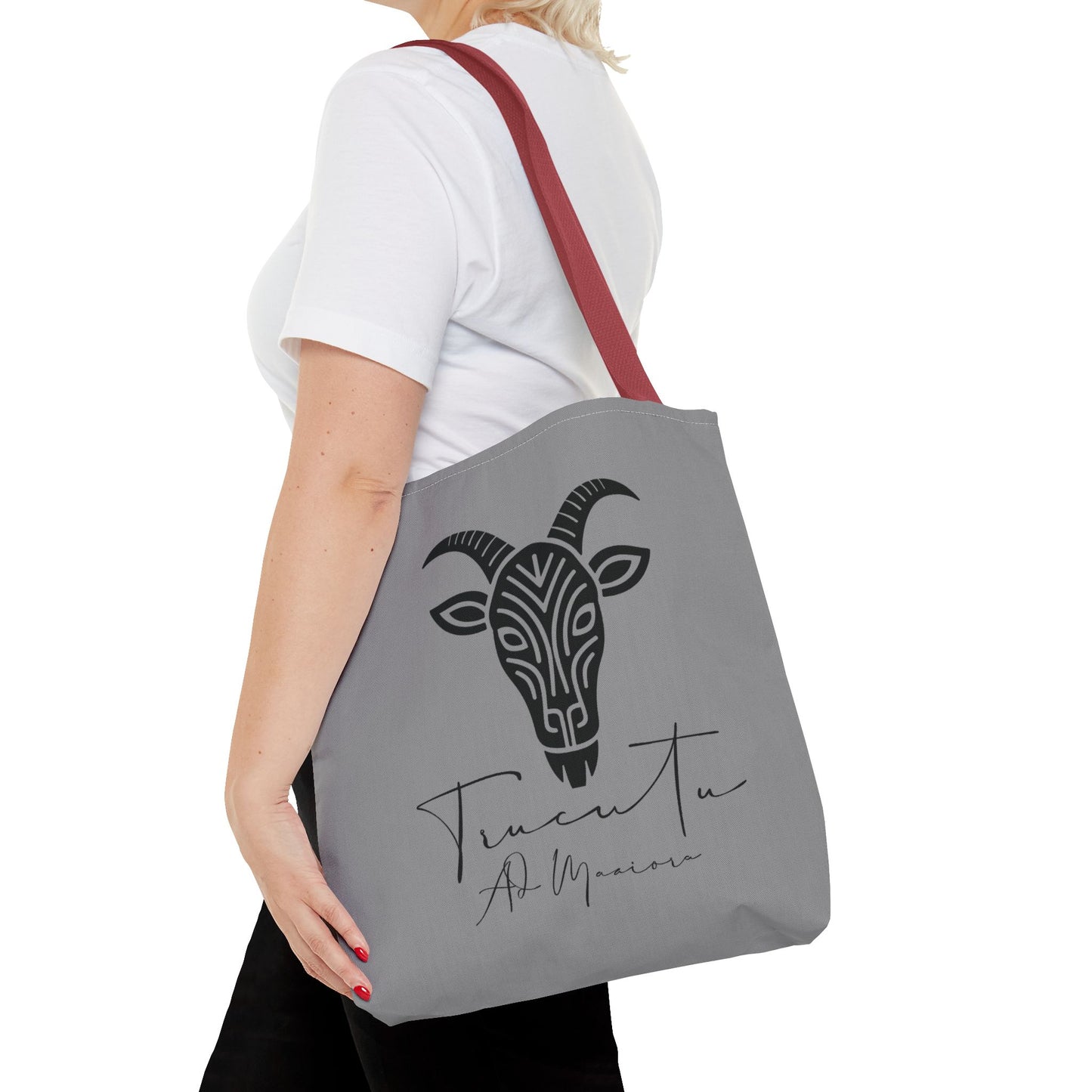 Borsa Tote TRUCUTU con Capra Tribale – Shopper Ecologica, Stile Boho Chic, Idea Regalo per Amanti degli Animali