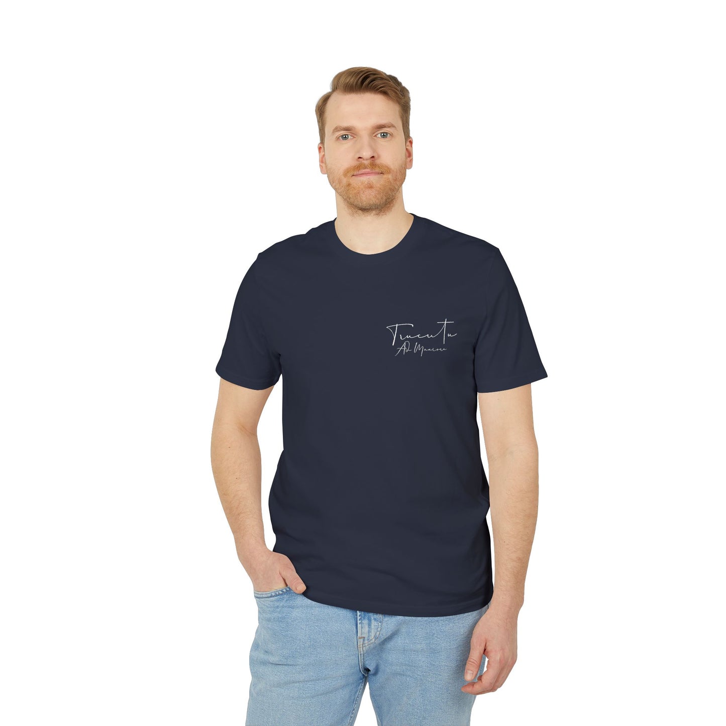 TRUCUTU Unisex T-Shirt – Casual Cotton Logo Shirt with Back Print & Front Signature | Everyday Streetwear Tee