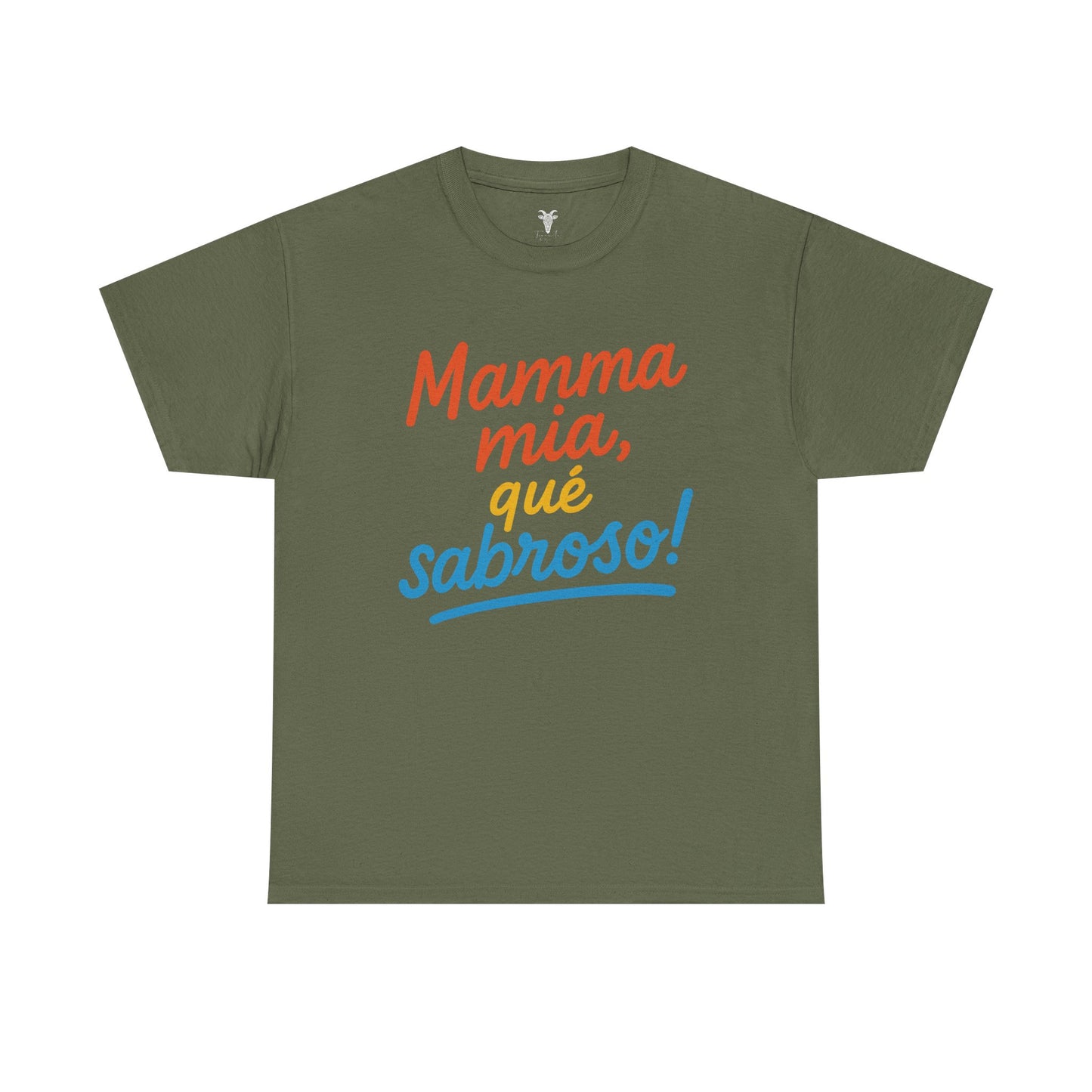 TRUCUTU “Mamma Mia, Qué Sabroso!” Unisex Tee – Funny Foodie Shirt | Casual Wear | Summer Vibes | Gift for Food Lovers | Conversation Starter