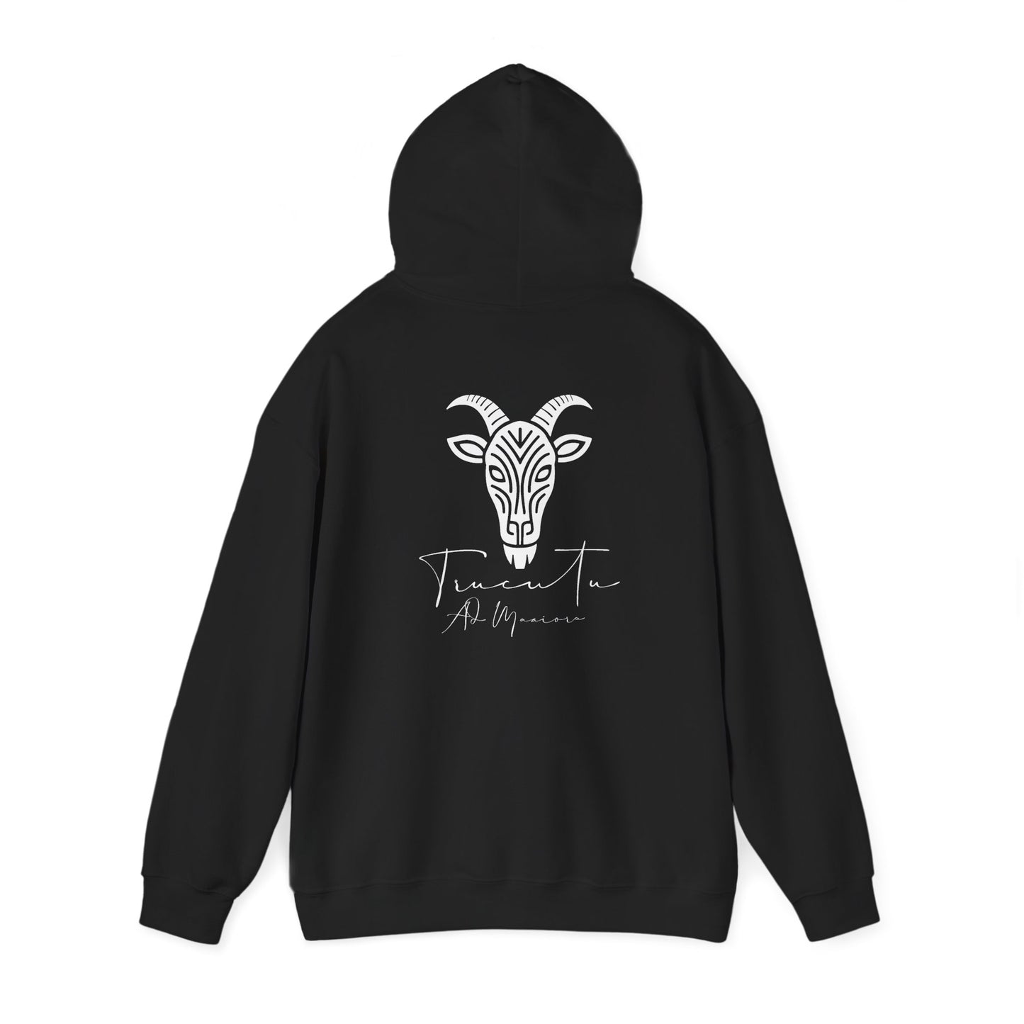 TRUCUTU Logo Hoodie – Unisex Pullover with Goat Emblem | Casual Streetwear | Gift for Animal & Nature Lover