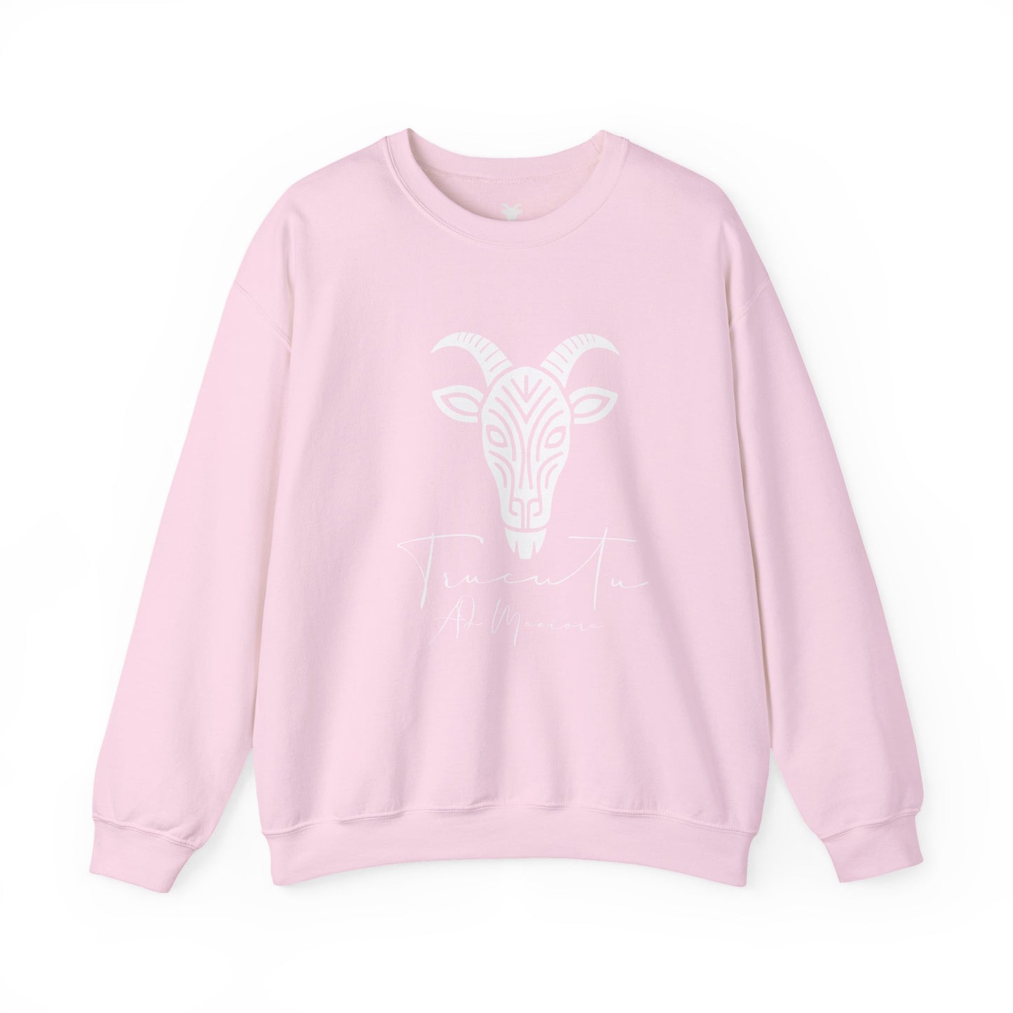 Felpa Unisex TRUCUTU con Simbolo della Capra – Stile Boho Festival | Regalo per Amanti della Natura | Morbida e Comoda