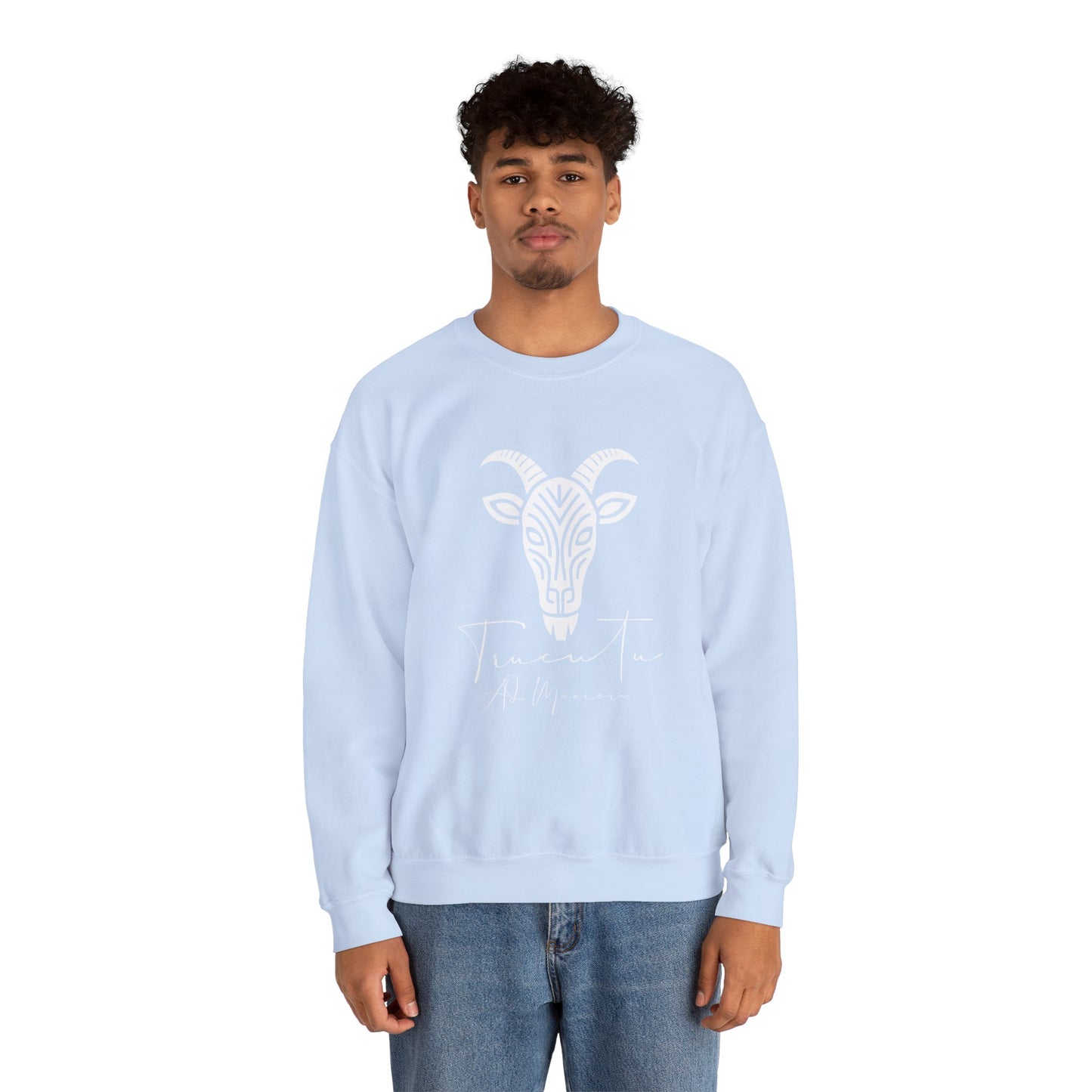 Felpa Unisex TRUCUTU con Simbolo della Capra – Stile Boho Festival | Regalo per Amanti della Natura | Morbida e Comoda