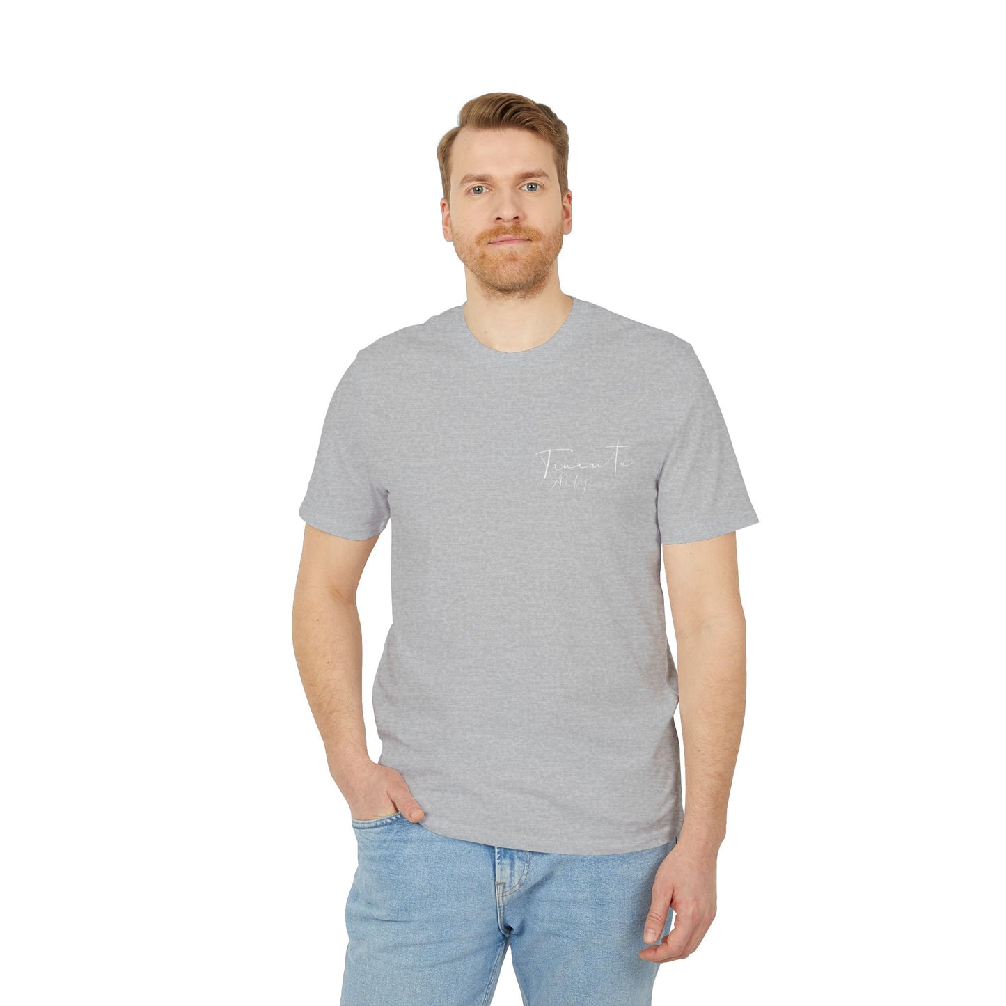 TRUCUTU Unisex T-Shirt – Casual Cotton Logo Shirt with Back Print & Front Signature | Everyday Streetwear Tee