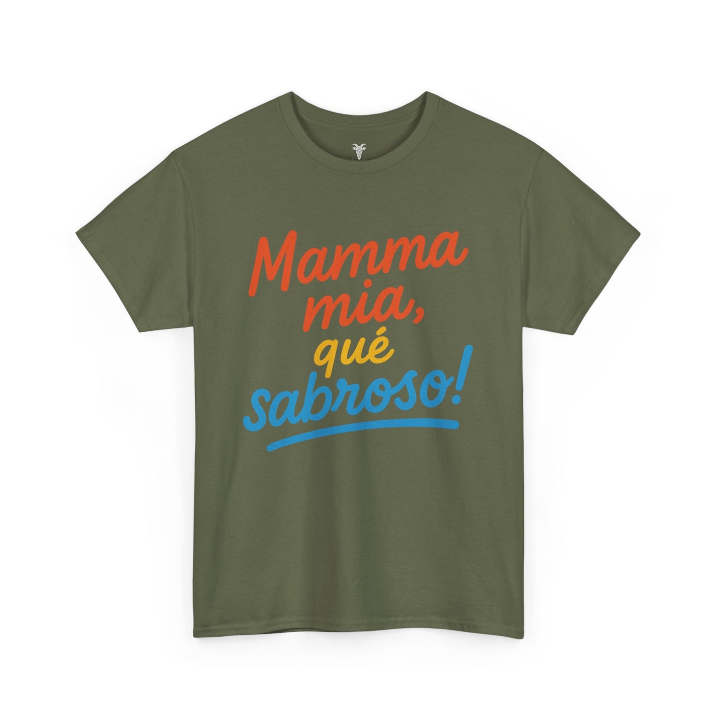 TRUCUTU “Mamma Mia, Qué Sabroso!” Unisex Tee – Funny Foodie Shirt | Casual Wear | Summer Vibes | Gift for Food Lovers | Conversation Starter