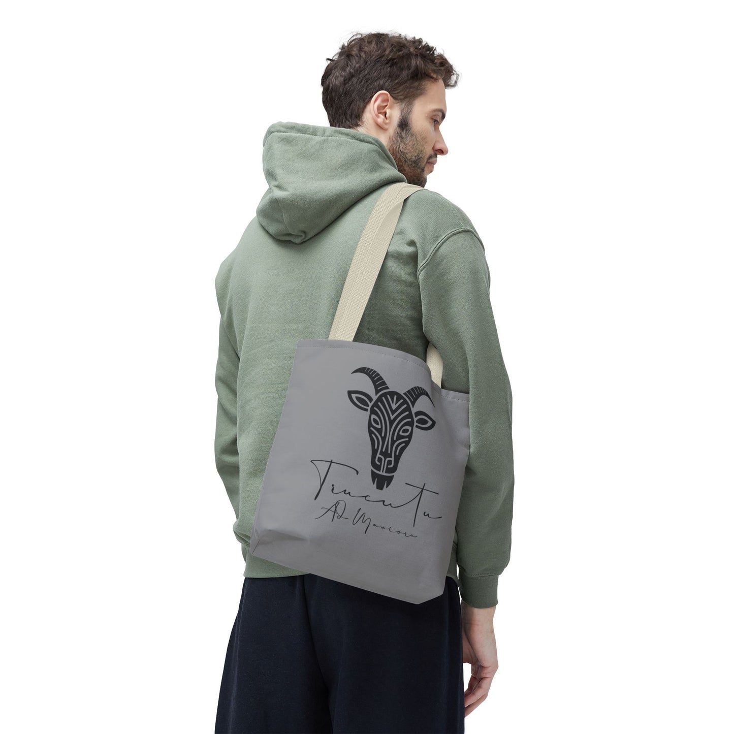 Borsa Tote TRUCUTU con Capra Tribale – Shopper Ecologica, Stile Boho Chic, Idea Regalo per Amanti degli Animali