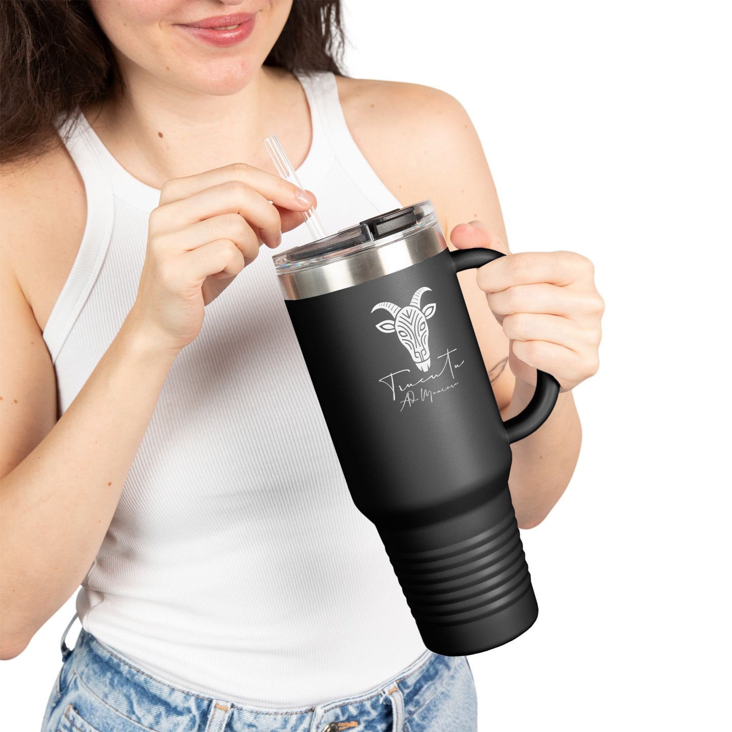 Travel Mug 40oz – Insulated Stainless Steel Tumbler with Leak-Proof Lid & Ergonomic Handle