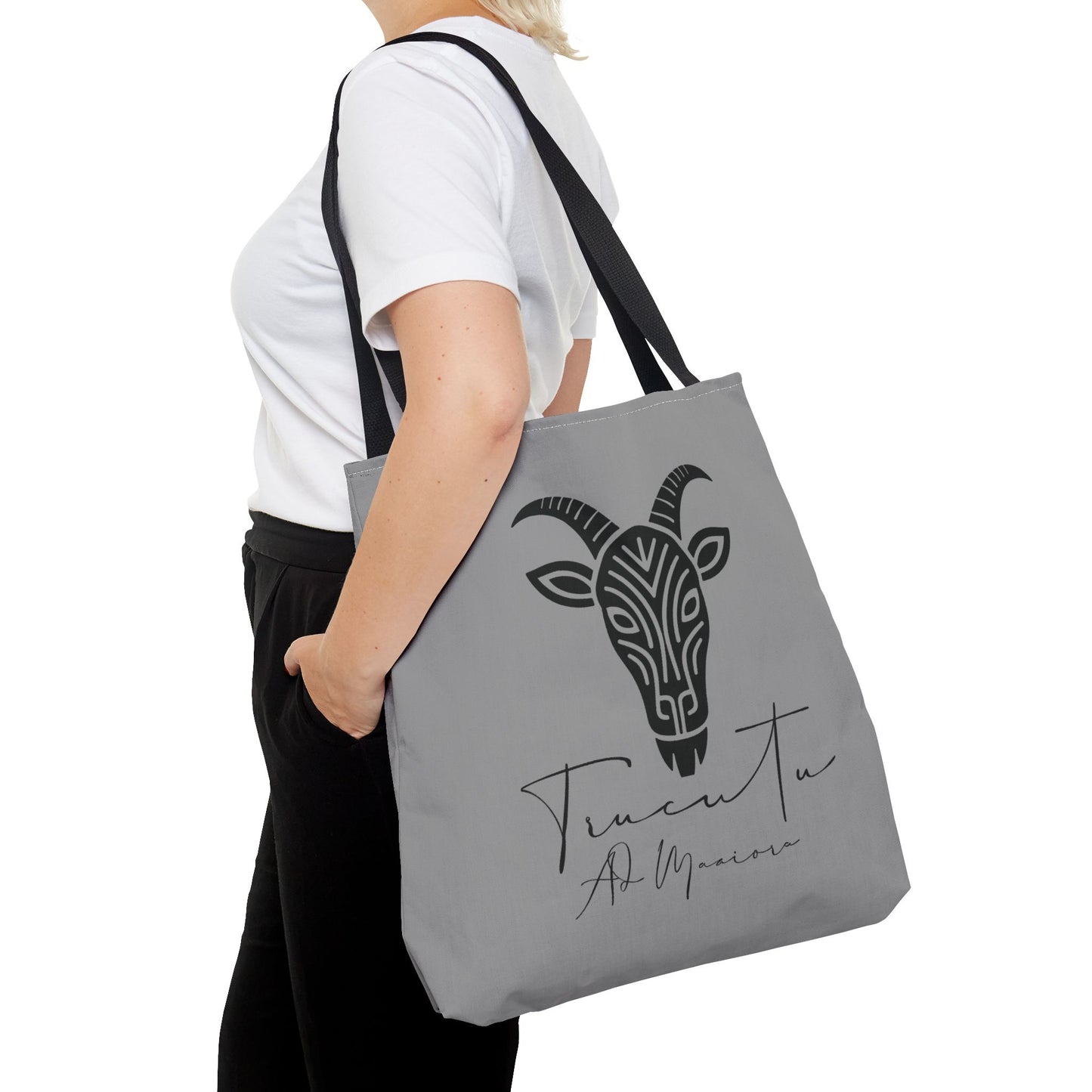 Borsa Tote TRUCUTU con Capra Tribale – Shopper Ecologica, Stile Boho Chic, Idea Regalo per Amanti degli Animali