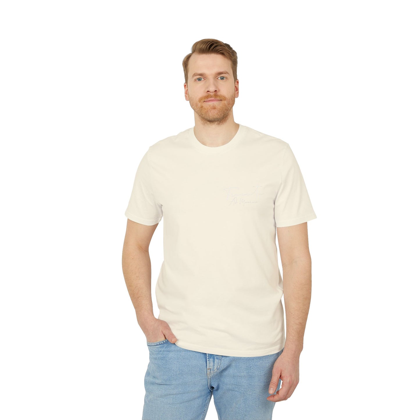 TRUCUTU Unisex T-Shirt – Casual Cotton Logo Shirt with Back Print & Front Signature | Everyday Streetwear Tee