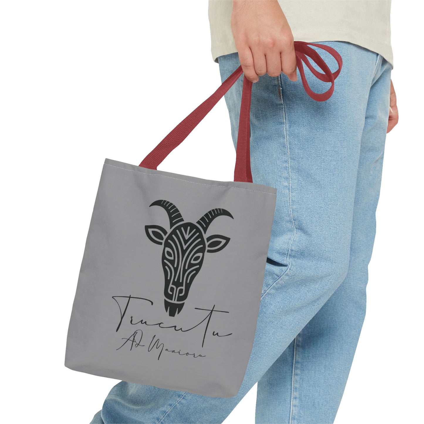 Borsa Tote TRUCUTU con Capra Tribale – Shopper Ecologica, Stile Boho Chic, Idea Regalo per Amanti degli Animali