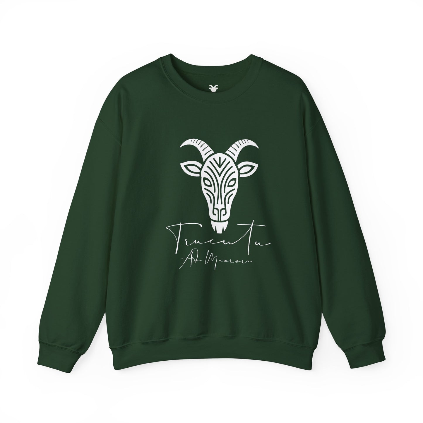 Felpa Unisex TRUCUTU con Simbolo della Capra – Stile Boho Festival | Regalo per Amanti della Natura | Morbida e Comoda