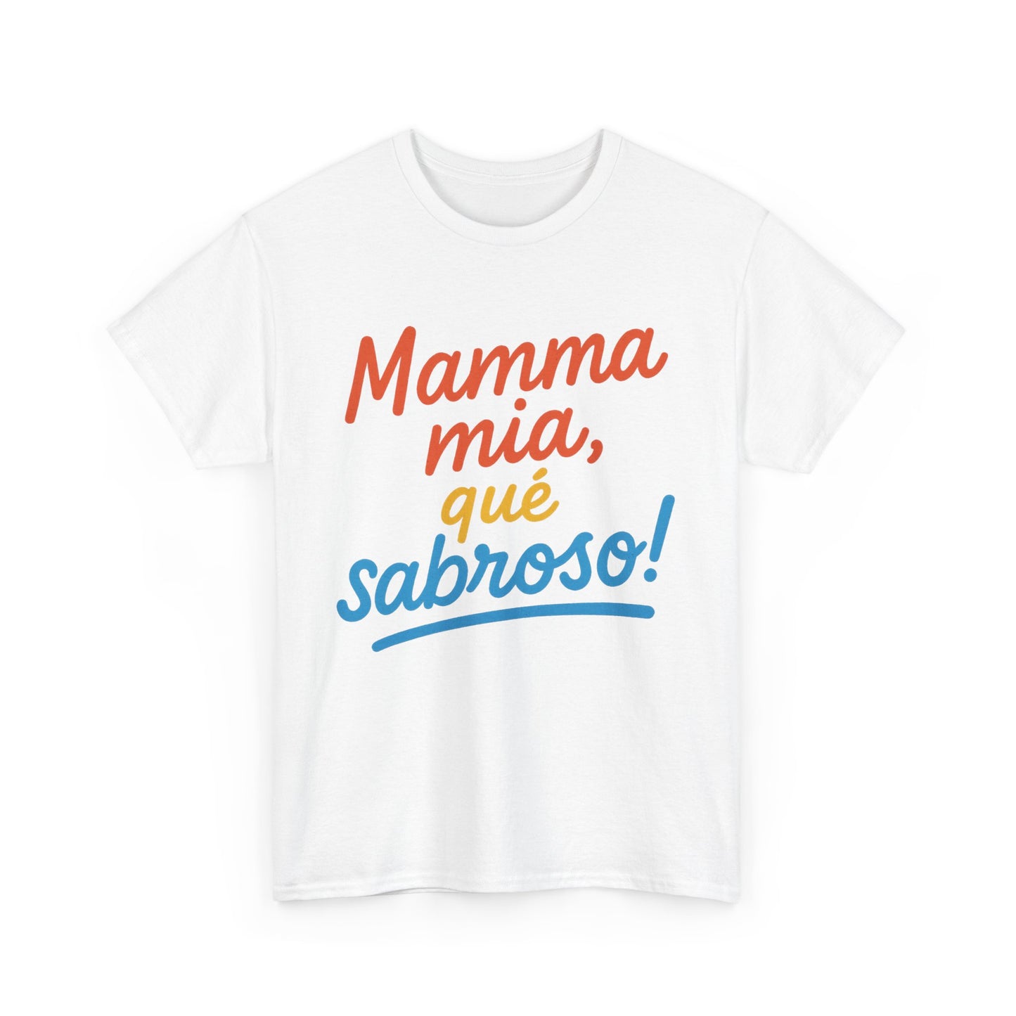 TRUCUTU “Deliciously Fun” Unisex Heavy Cotton Tee – Mamma mia, qué sabroso! | Perfect for Foodies, Casual Wear, Summer Parties & Gifts