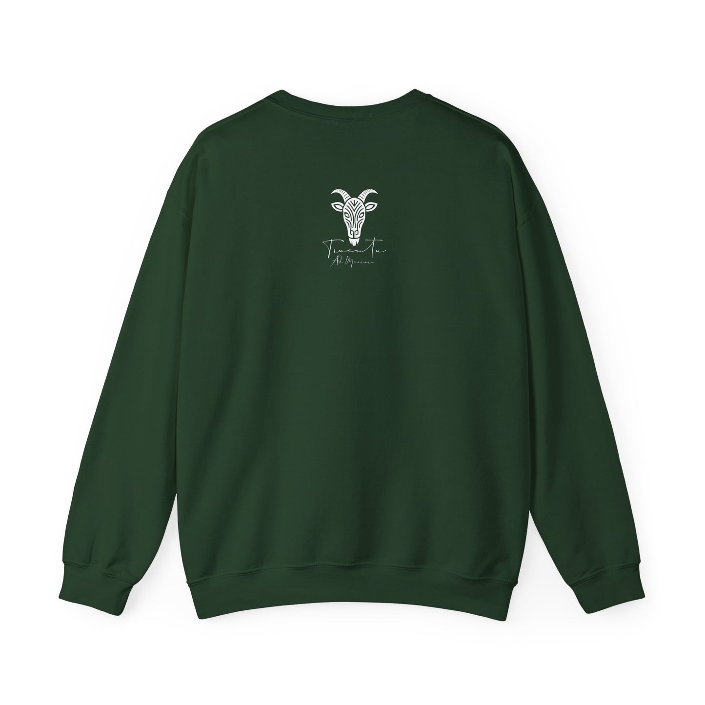 Felpa Unisex TRUCUTU con Simbolo della Capra – Stile Boho Festival | Regalo per Amanti della Natura | Morbida e Comoda