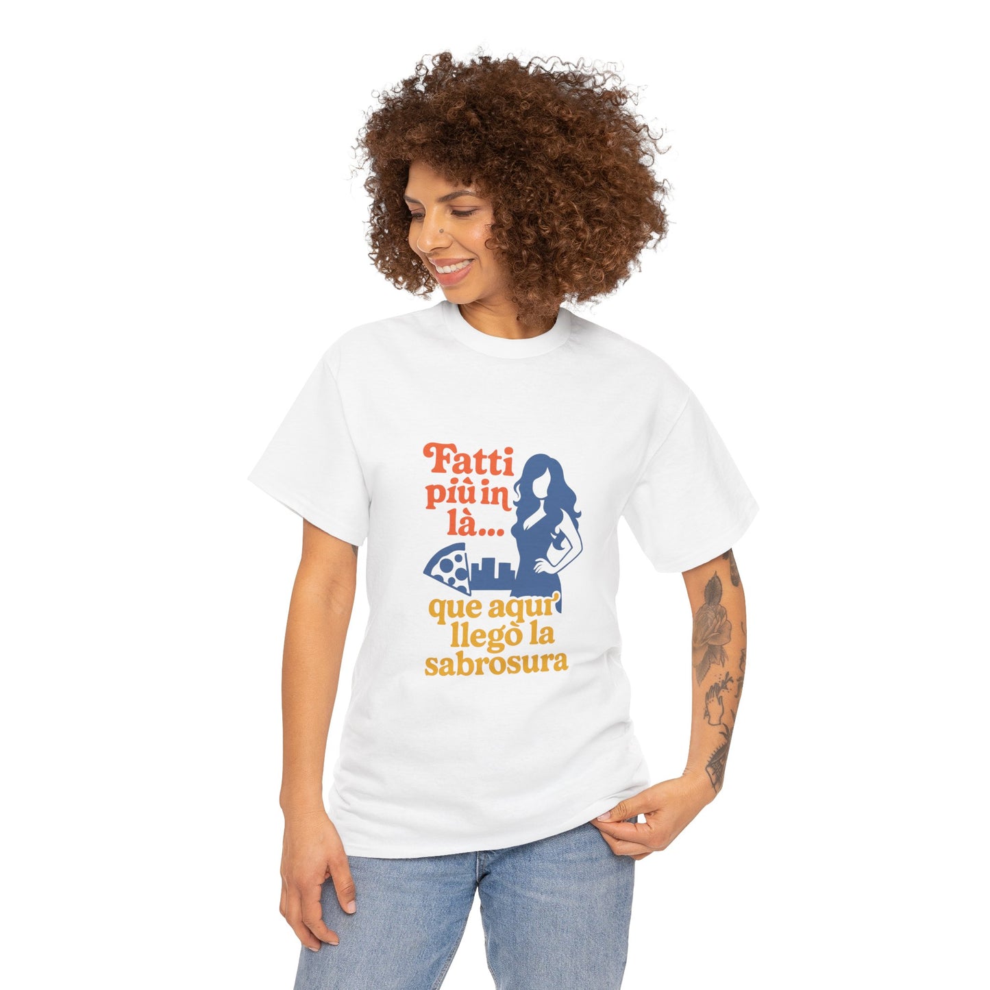 TRUCUTU “Fatti più in là” Unisex Heavy Cotton Tee – Casual Graphic T-Shirt | Hispanic Culture Shirt | Funny Sayings Gift for Her