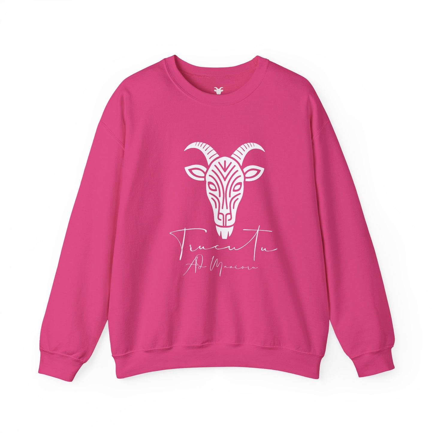 Felpa Unisex TRUCUTU con Simbolo della Capra – Stile Boho Festival | Regalo per Amanti della Natura | Morbida e Comoda