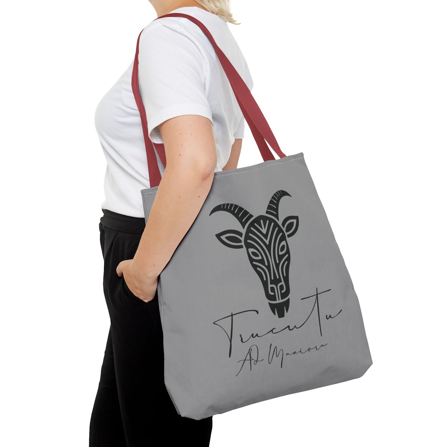 Borsa Tote TRUCUTU con Capra Tribale – Shopper Ecologica, Stile Boho Chic, Idea Regalo per Amanti degli Animali