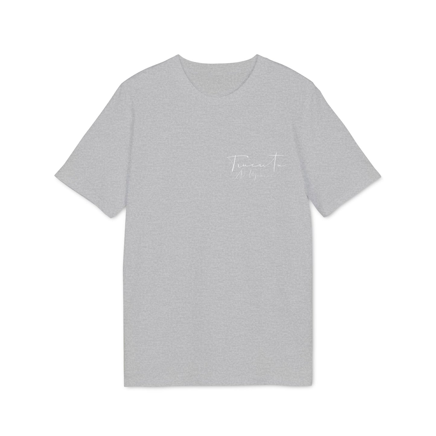 TRUCUTU Unisex T-Shirt – Casual Cotton Logo Shirt with Back Print & Front Signature | Everyday Streetwear Tee