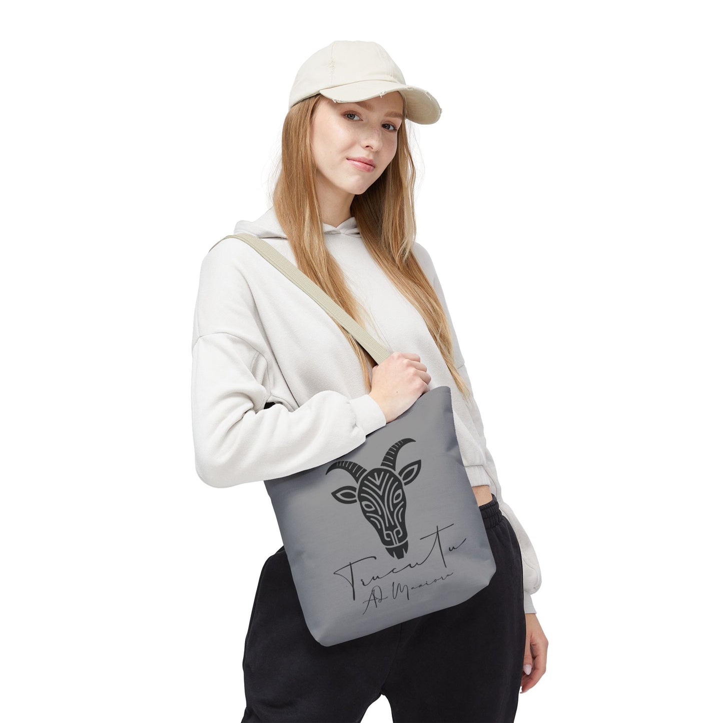 Borsa Tote TRUCUTU con Capra Tribale – Shopper Ecologica, Stile Boho Chic, Idea Regalo per Amanti degli Animali