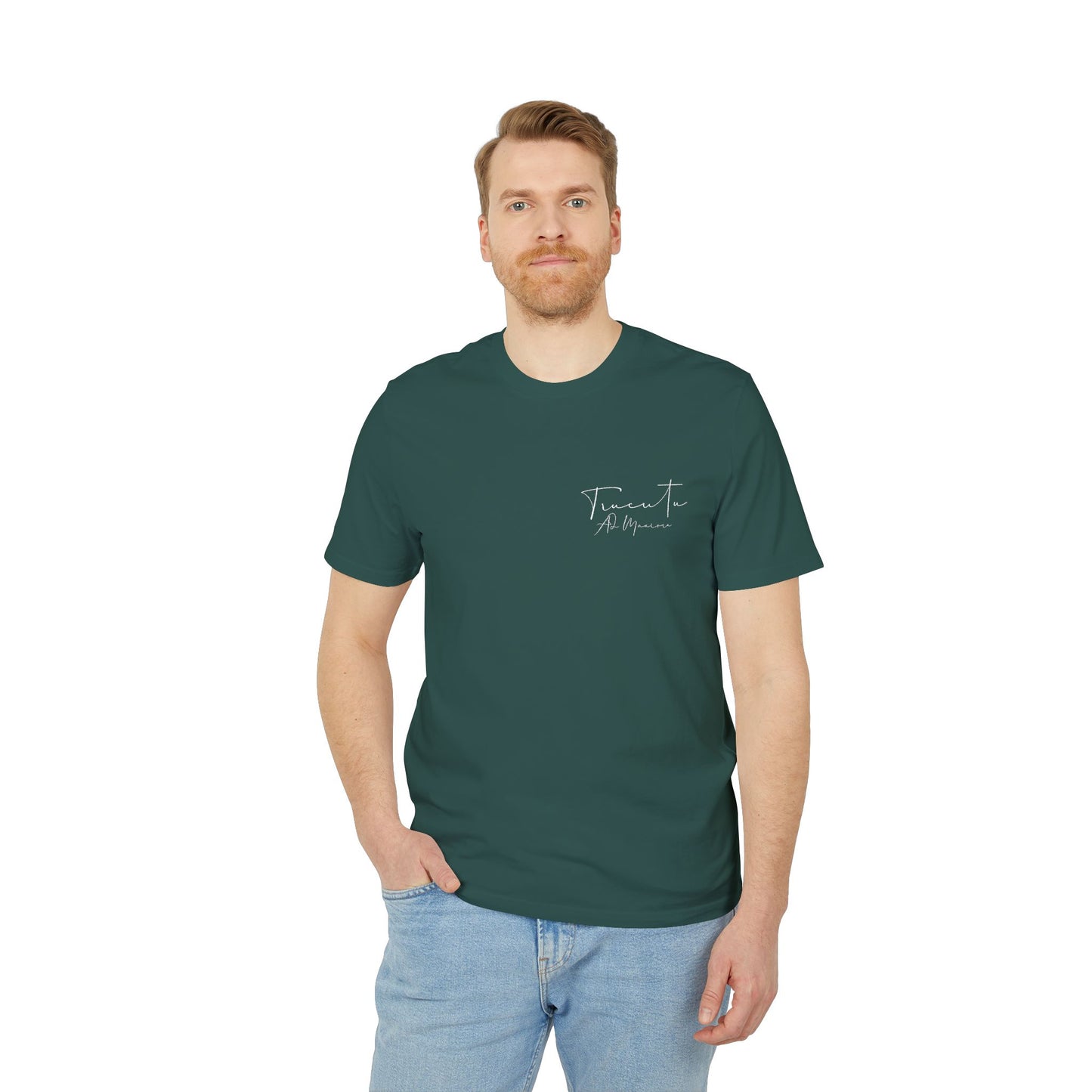 TRUCUTU Unisex T-Shirt – Casual Cotton Logo Shirt with Back Print & Front Signature | Everyday Streetwear Tee