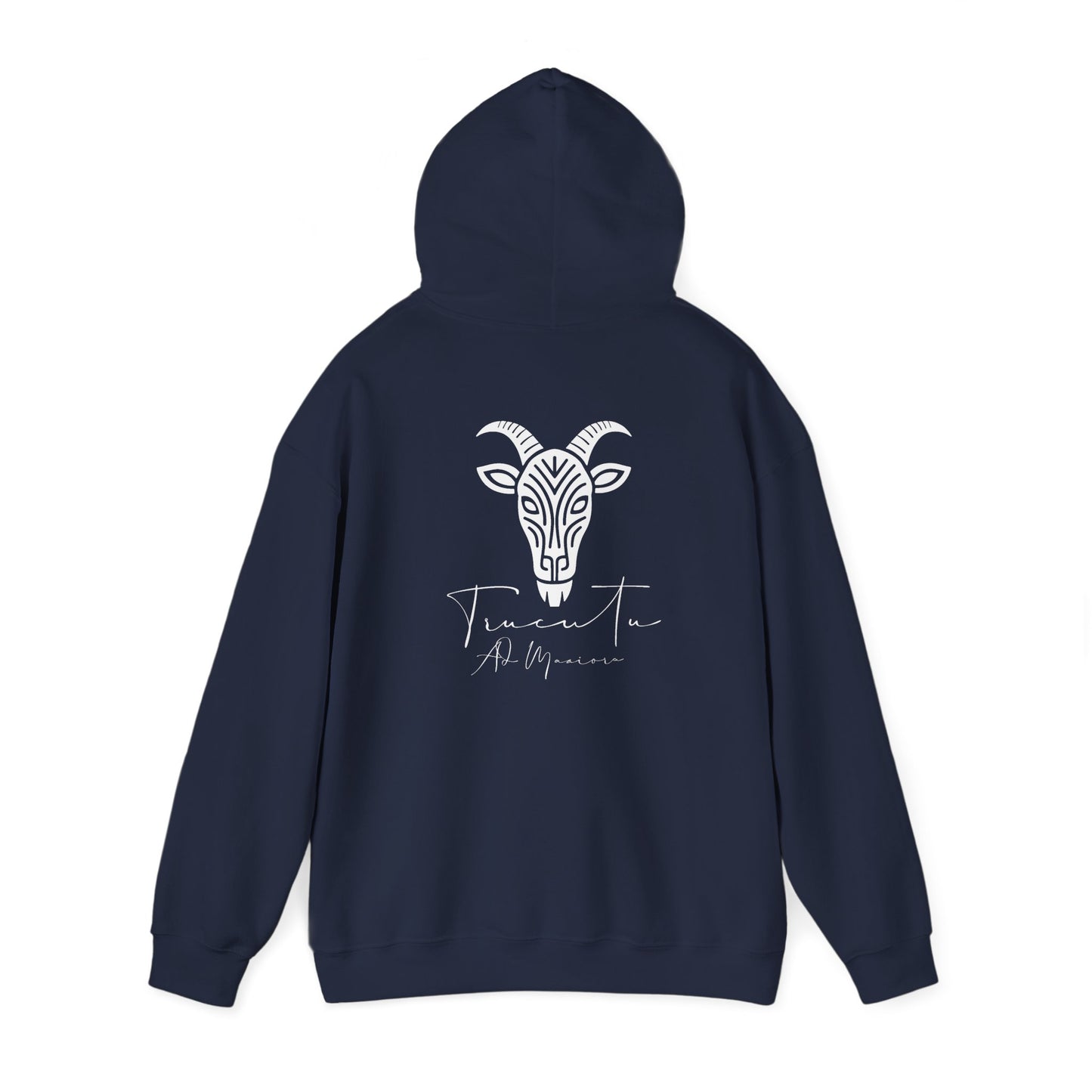 TRUCUTU Logo Hoodie – Unisex Pullover with Goat Emblem | Casual Streetwear | Gift for Animal & Nature Lover