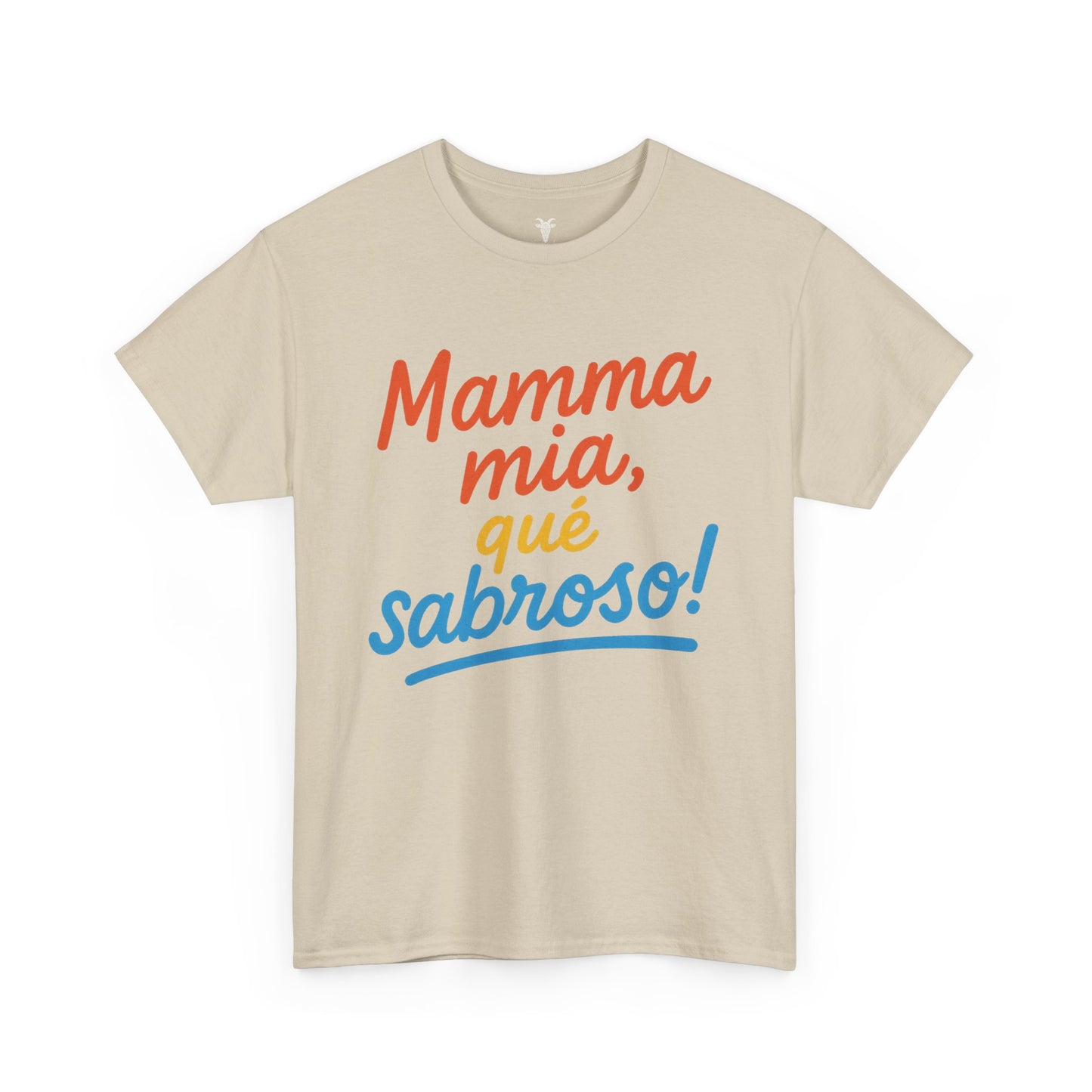 TRUCUTU “Mamma Mia, Qué Sabroso!” Unisex Tee – Funny Foodie Shirt | Casual Wear | Summer Vibes | Gift for Food Lovers | Conversation Starter